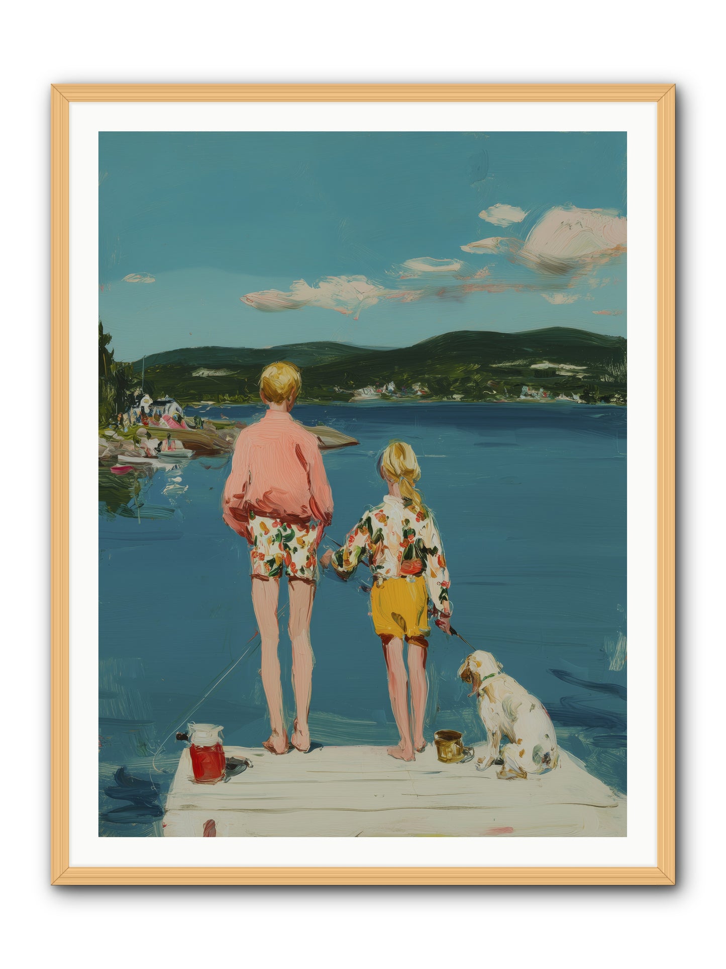 Dock Side Dreams -- Framed Print - Natural 36x48