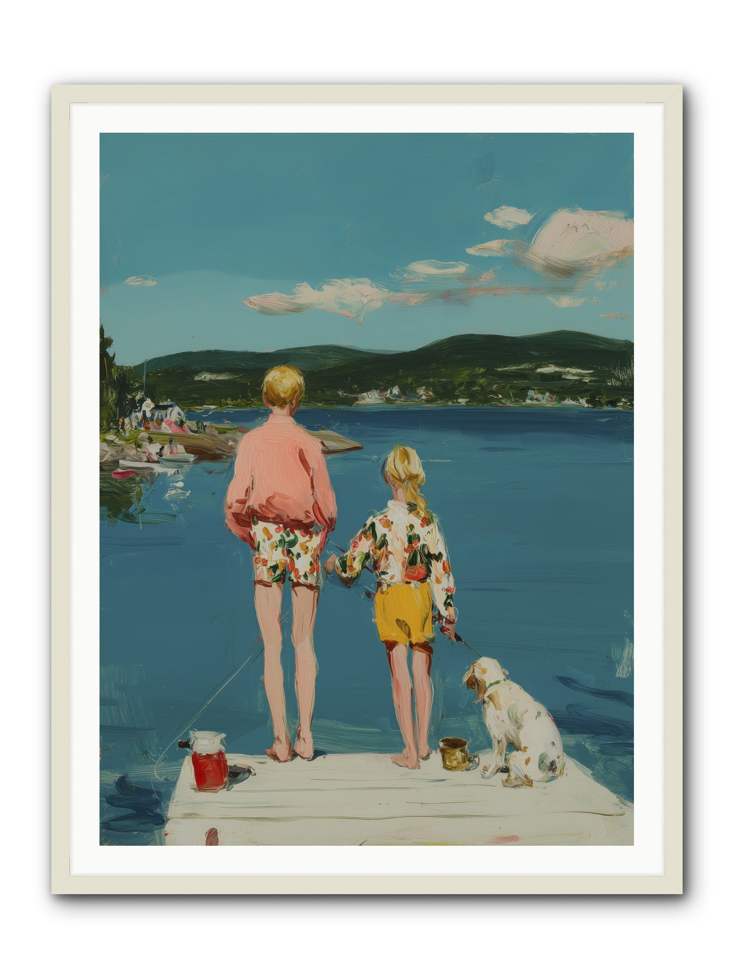 Dock Side Dreams -- Framed Print - White 36x48