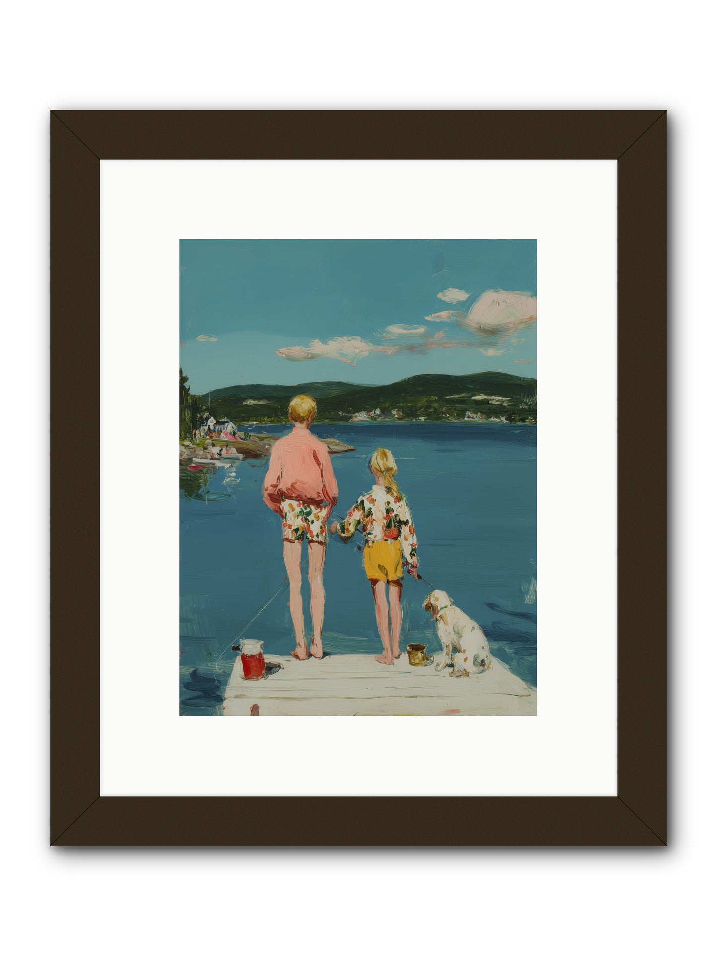 Dock Side Dreams -- Framed Print - Black 9x12