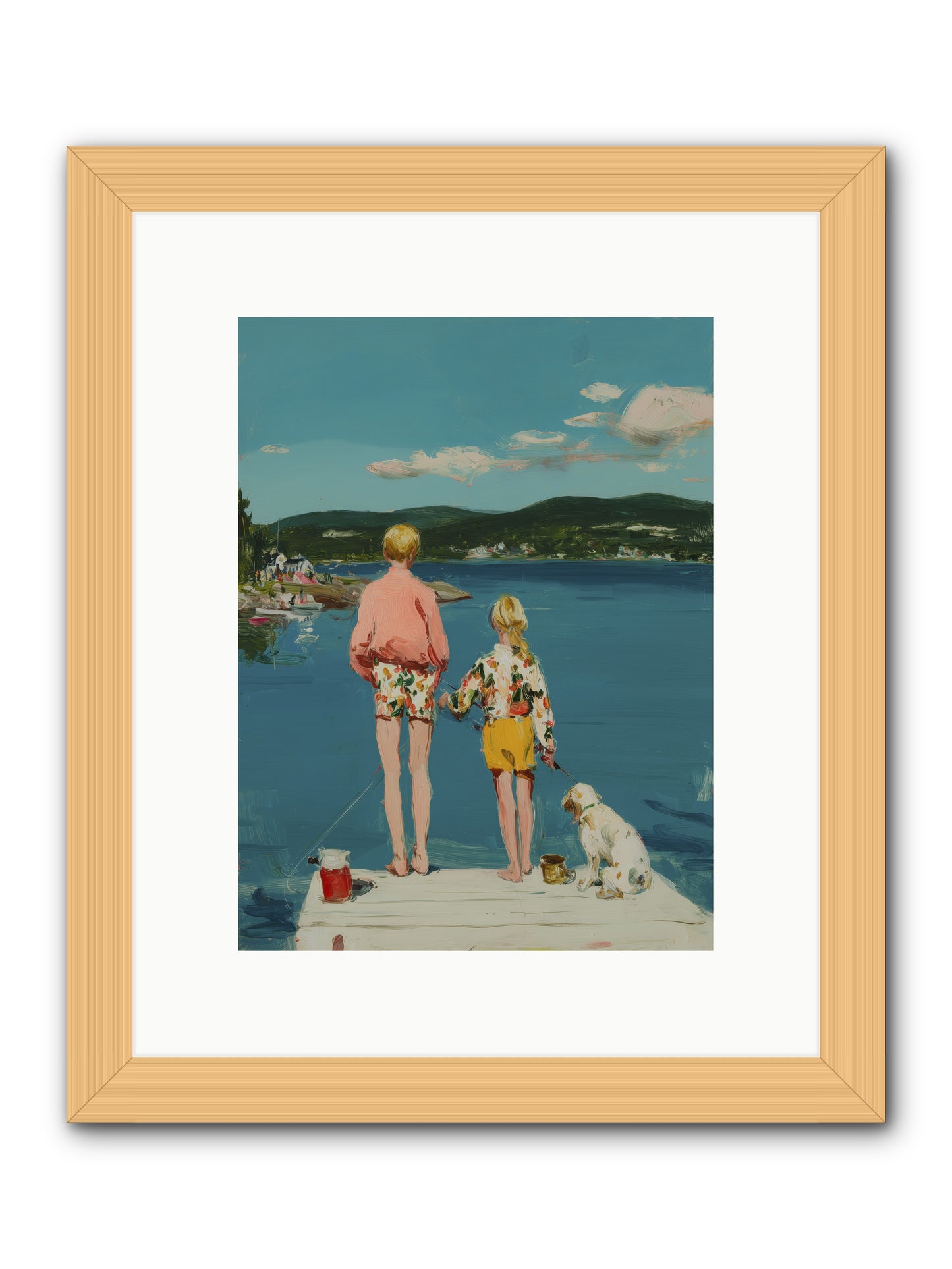 Dock Side Dreams -- Framed Print - Natural 9x12