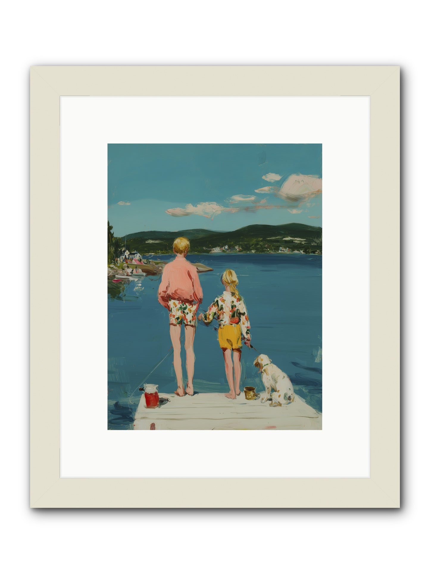 Dock Side Dreams -- Framed Print - White 9x12