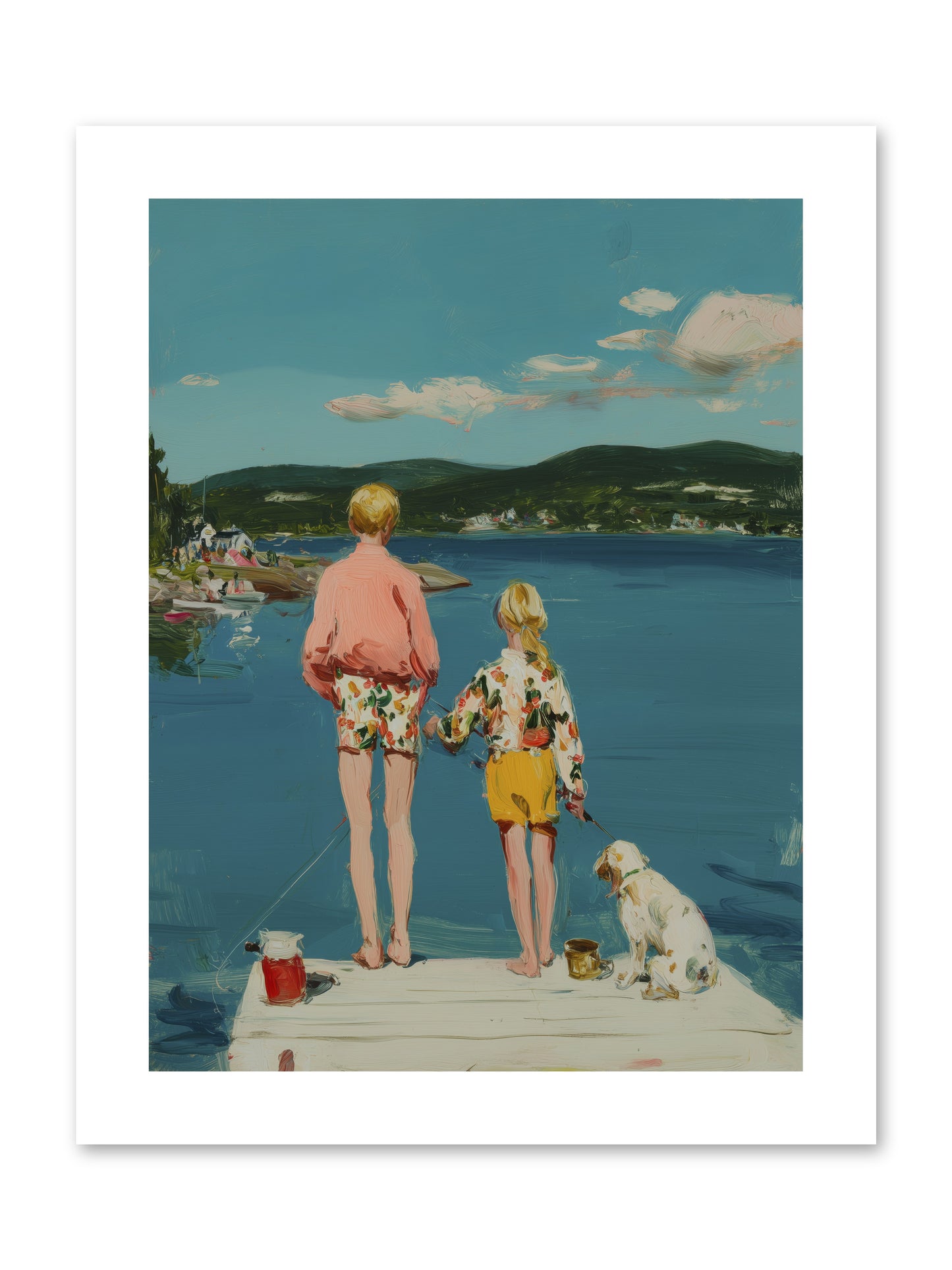Dock Side Dreams -- Paper Print 9x12