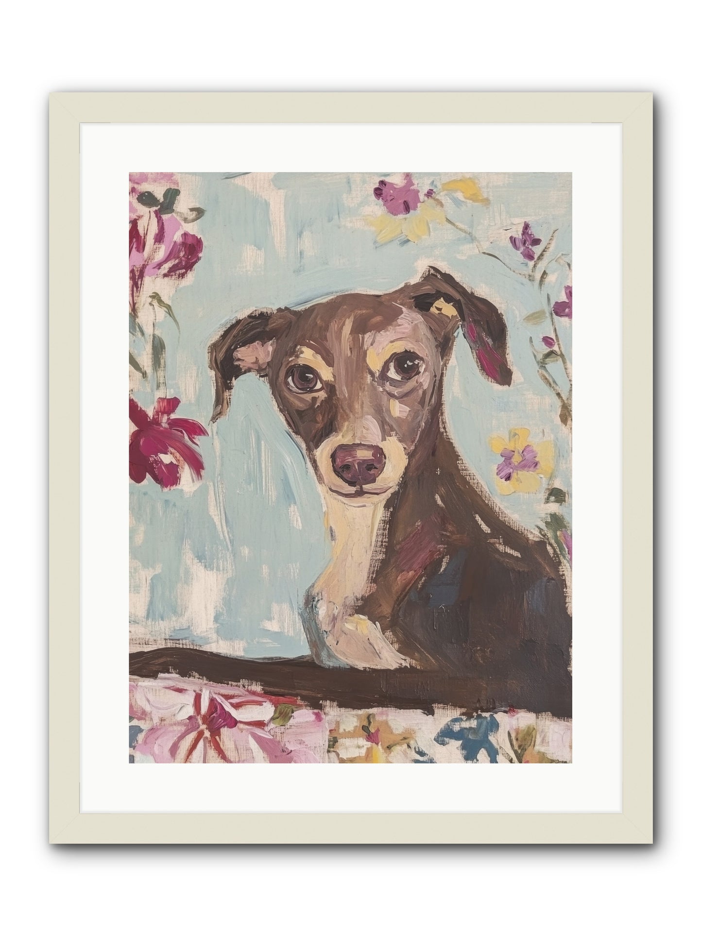 Dolly -- Framed Print - White 18x24