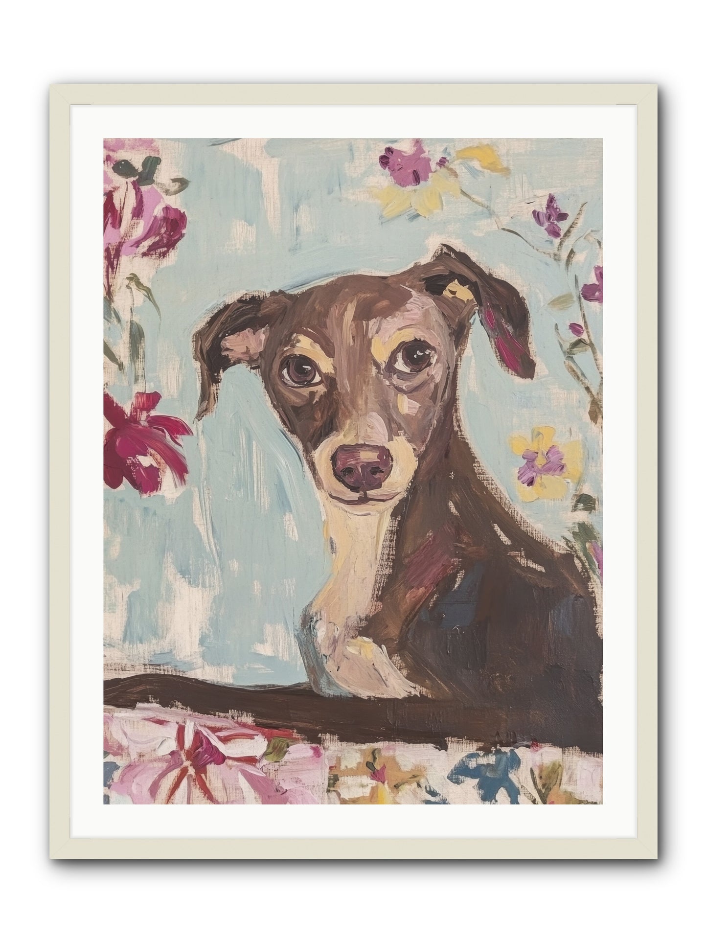 Dolly -- Framed Print - White 30x40