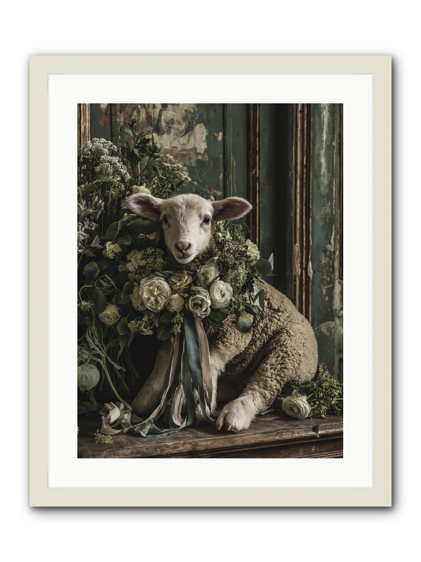 Dorette -- Framed Print - White 18x24