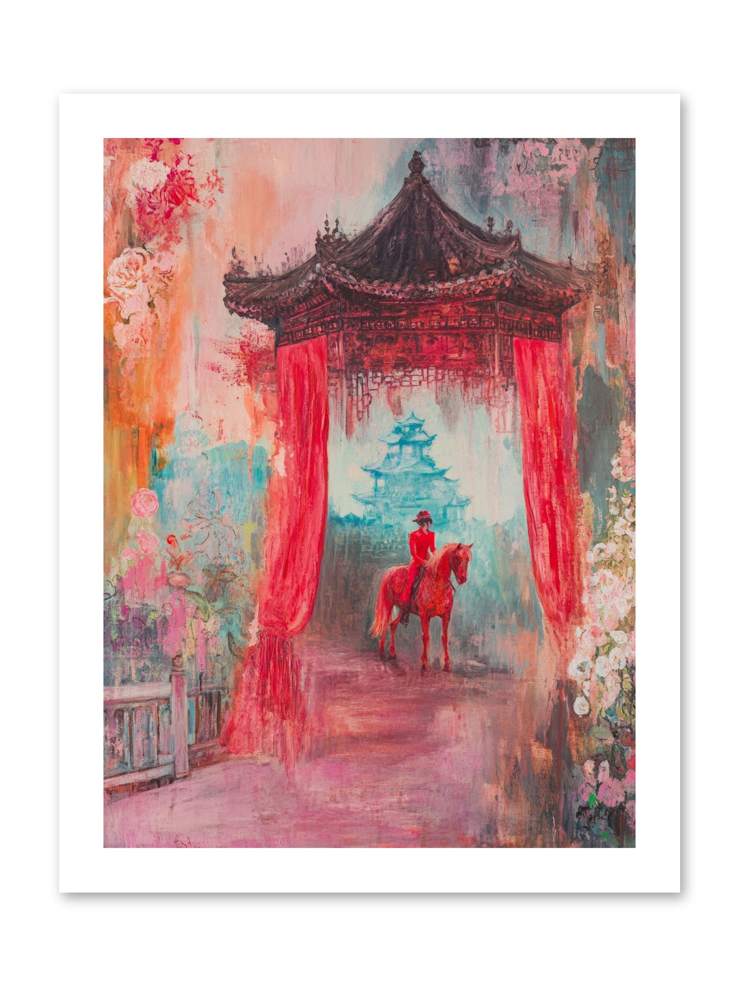 Dragons Dance At Dawn -- Loose Canvas Print 12x16
