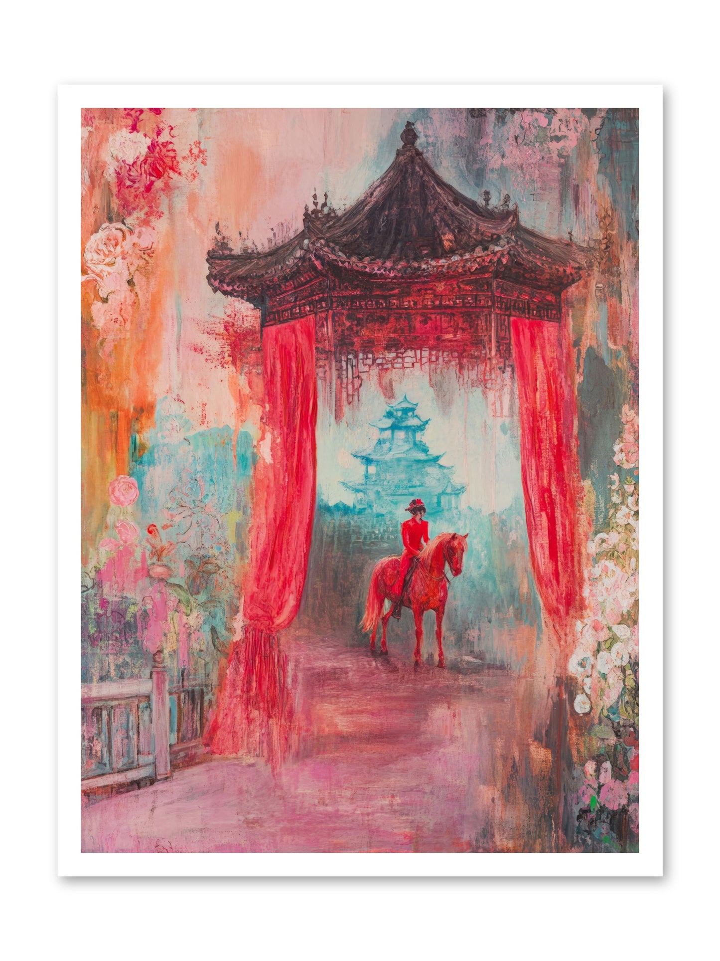 Dragons Dance At Dawn -- Loose Canvas Print 24x32