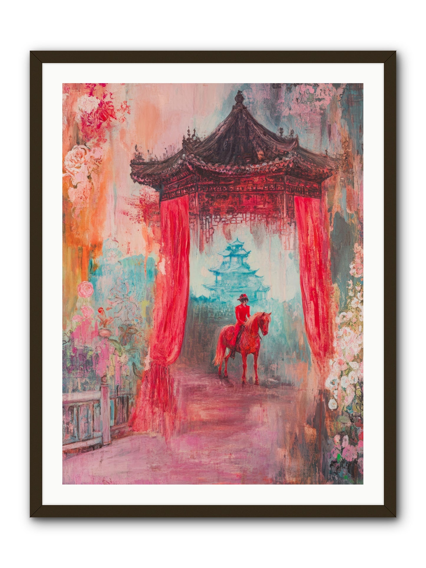 Dragons Dance At Dawn -- Framed Print - Black 30x40