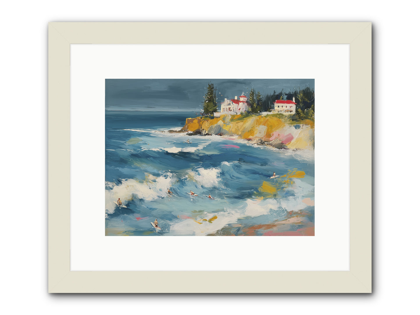 Drama in Motion -- Framed Print - White 12x9