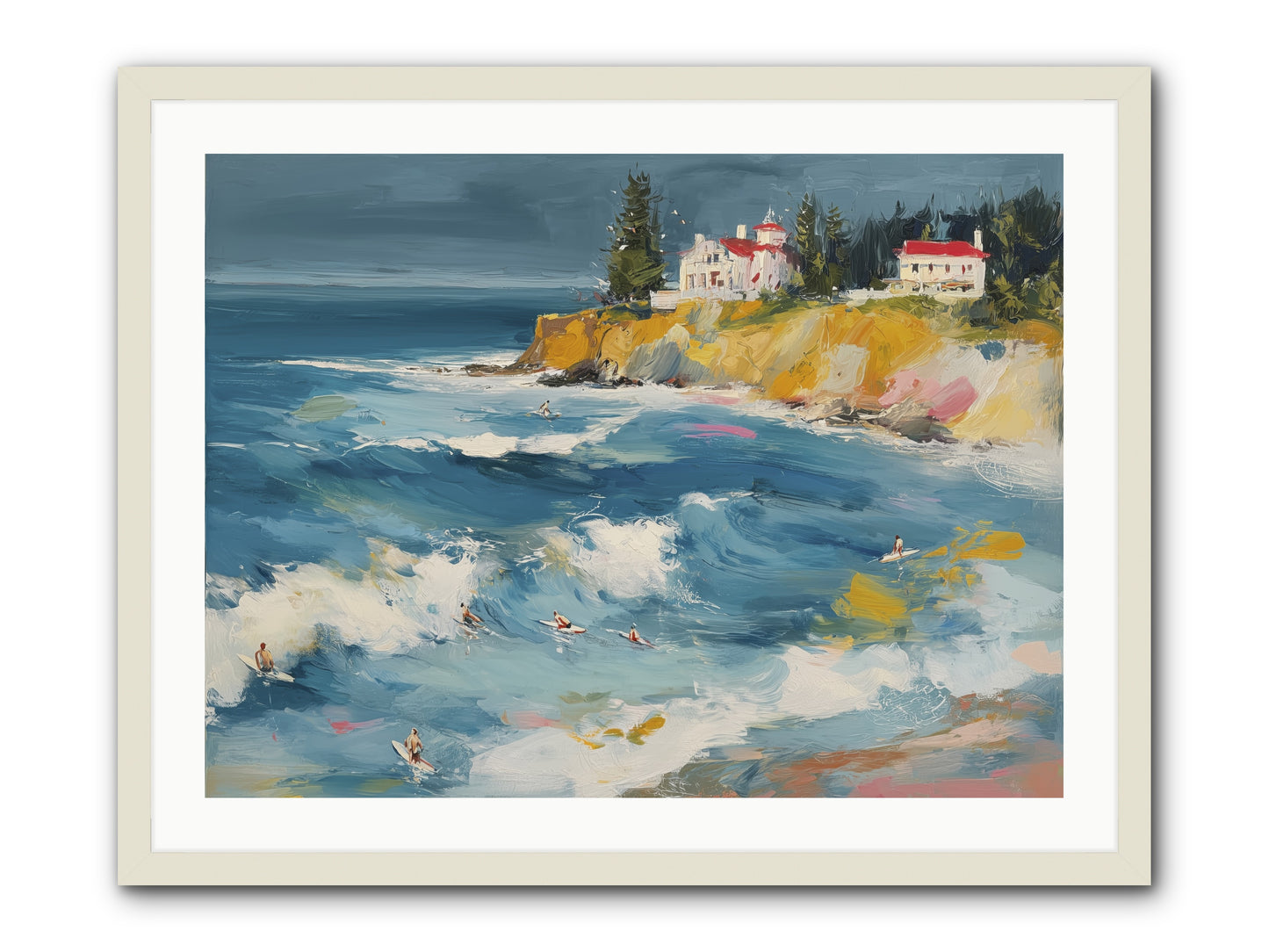 Drama in Motion -- Framed Print - White 32x24