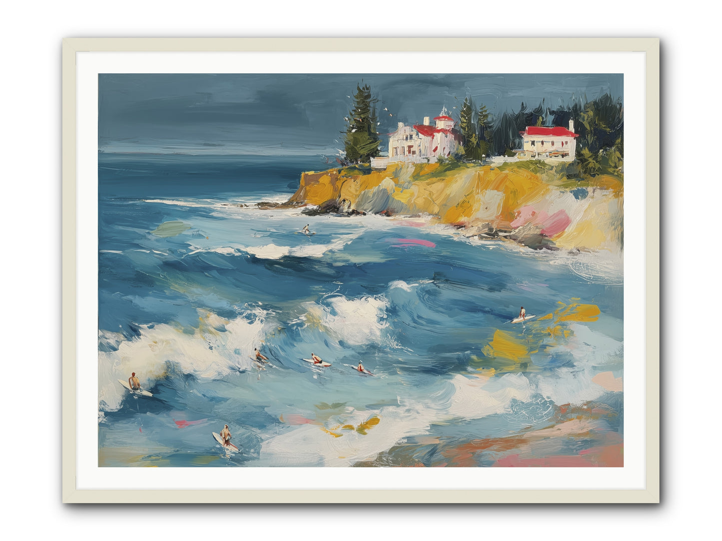 Drama in Motion -- Framed Print - White 48x36