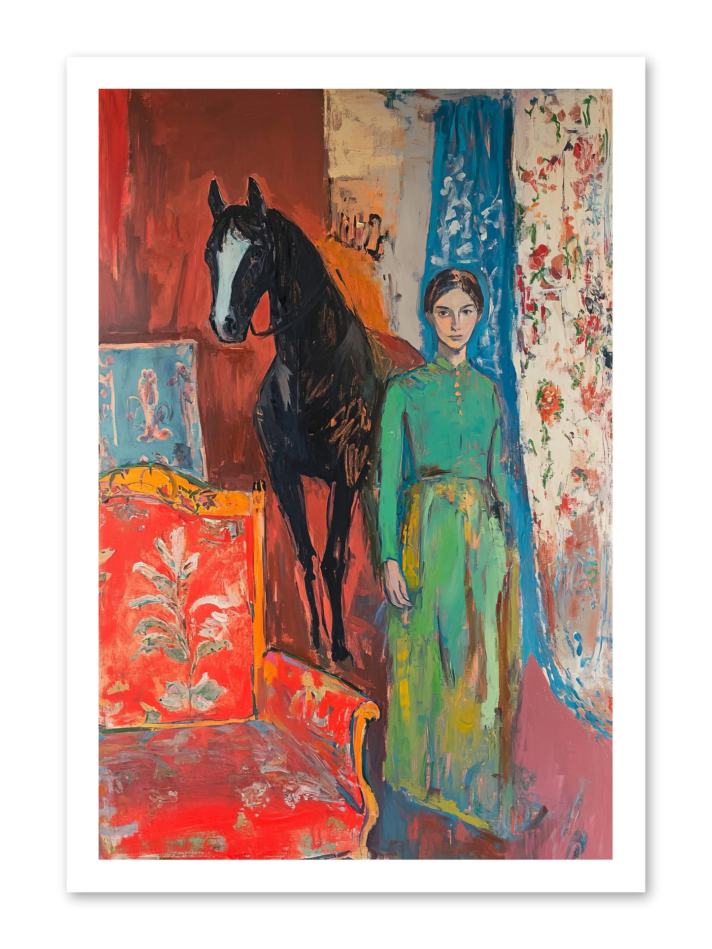 Drawing Room Guest -- Loose Canvas Print 16x24