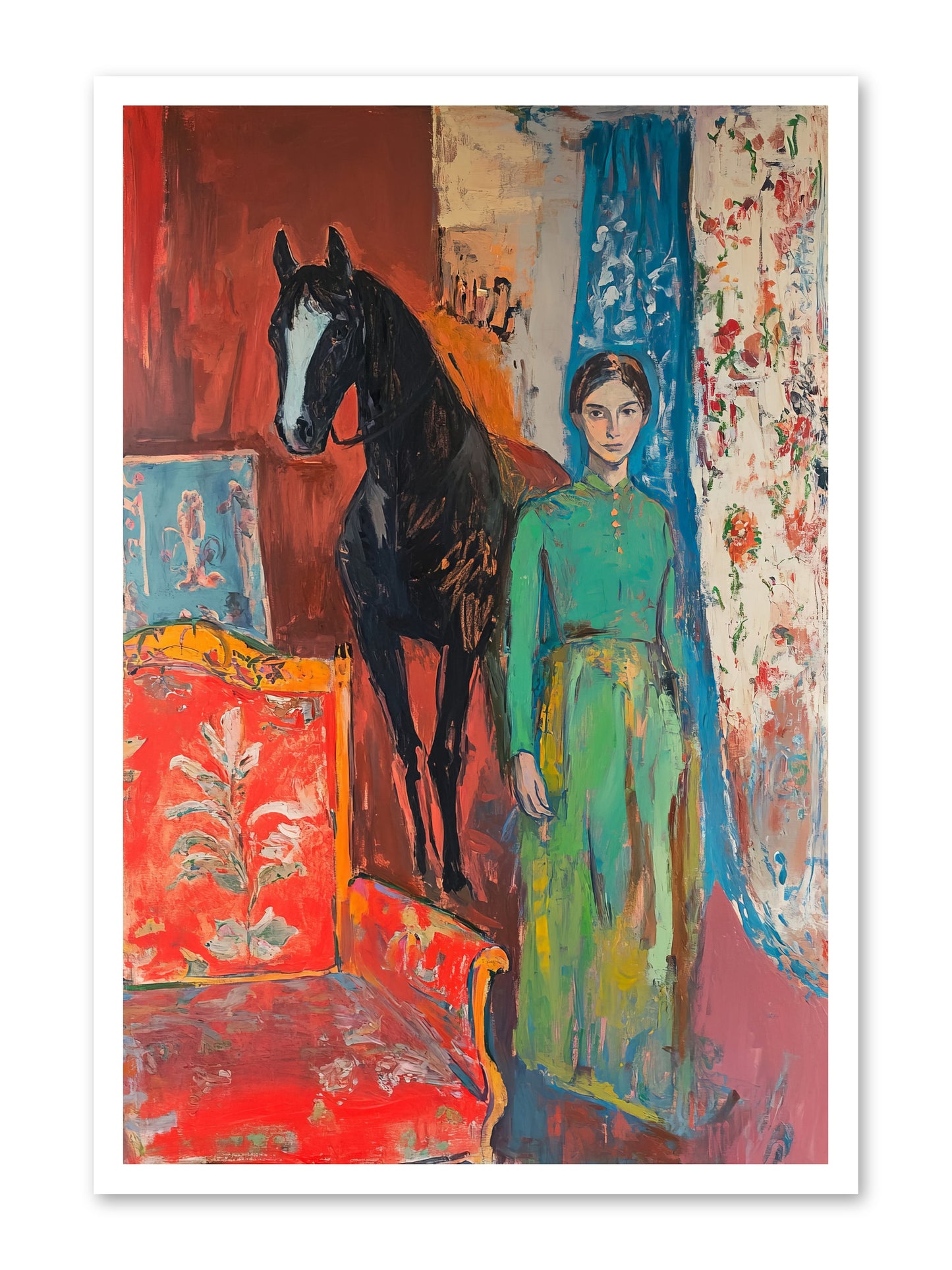 Drawing Room Guest -- Loose Canvas Print 24x36