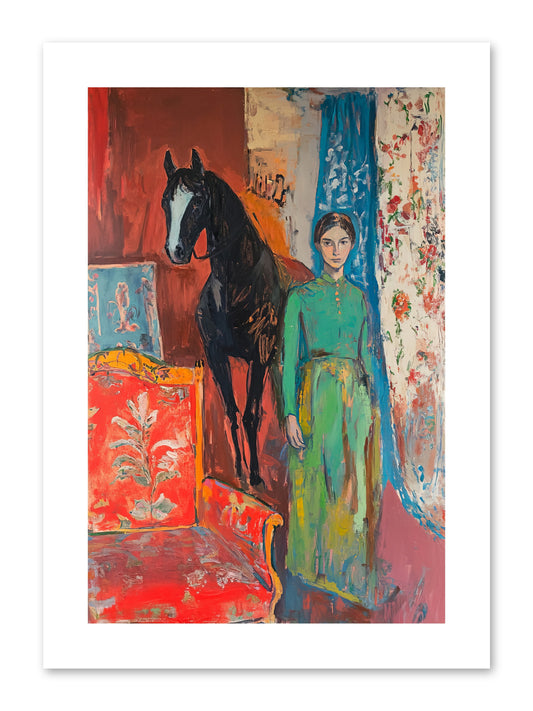 Drawing Room Guest -- Paper Print 8x12