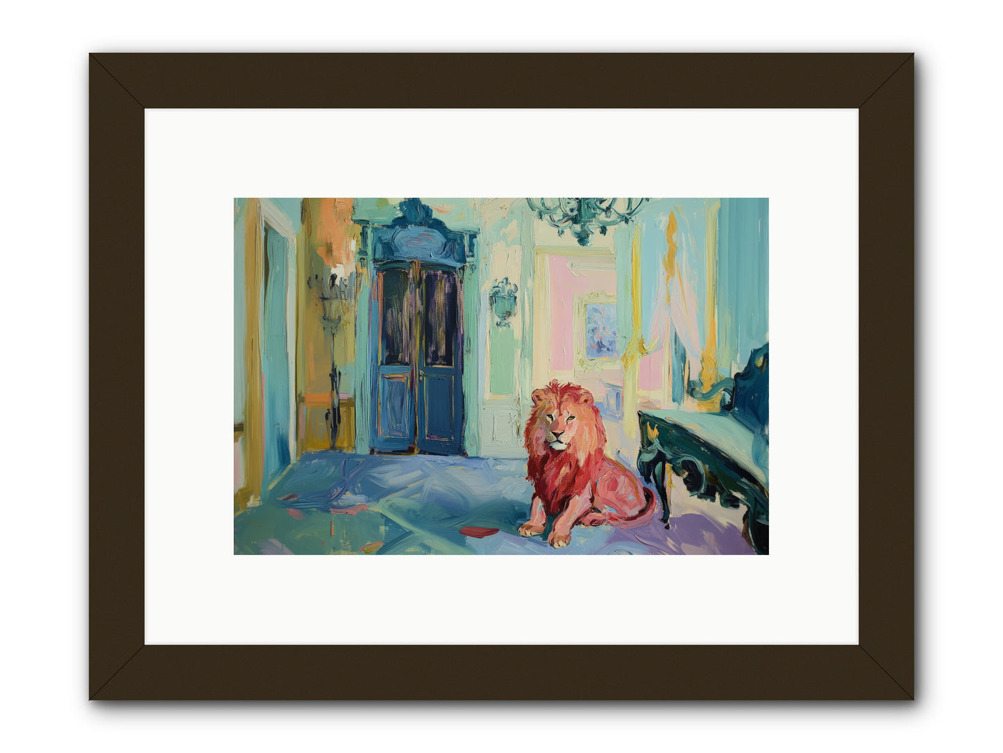 Drawing Room Monarch -- Framed Print - Black 12x8