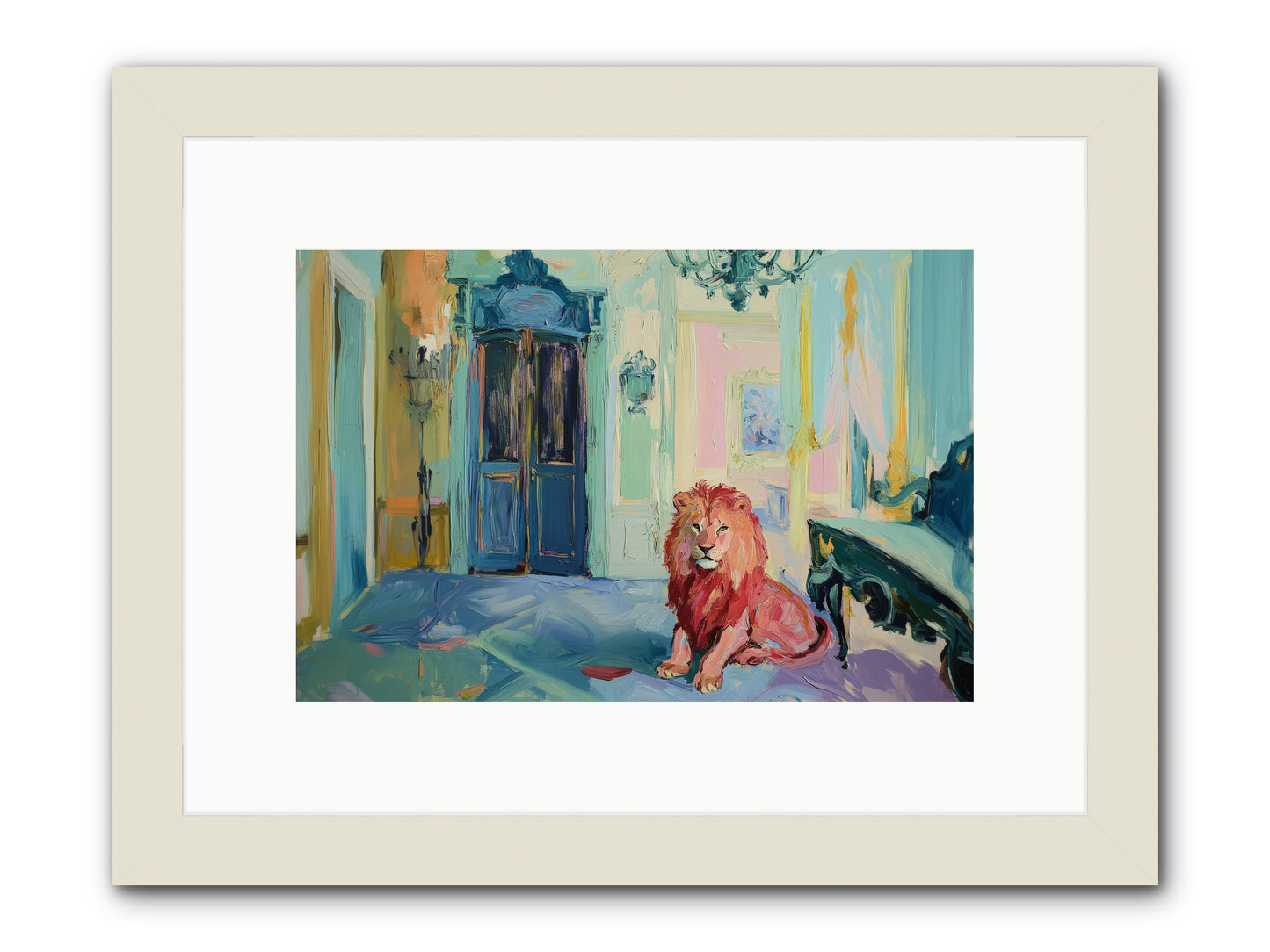 Drawing Room Monarch -- Framed Print - White 12x8