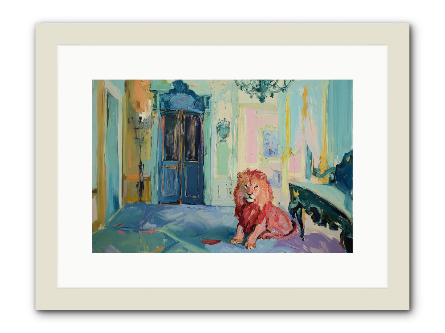Drawing Room Monarch -- Framed Print - White 15x10