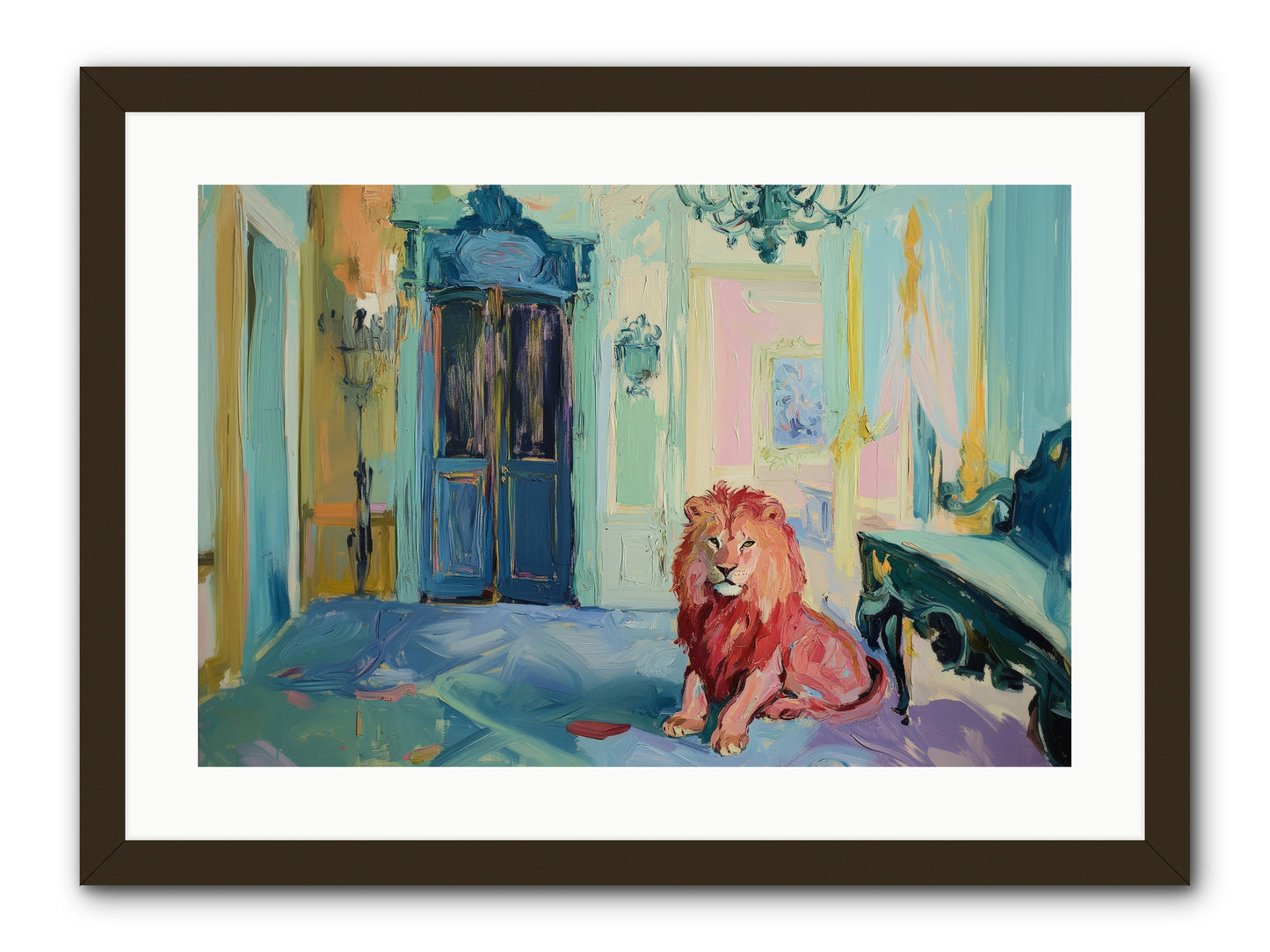 Drawing Room Monarch -- Framed Print - Black 24x16
