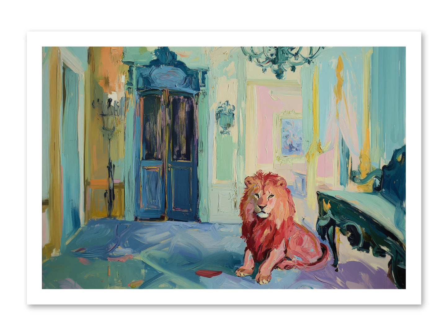 Drawing Room Monarch -- Loose Canvas Print 24x16