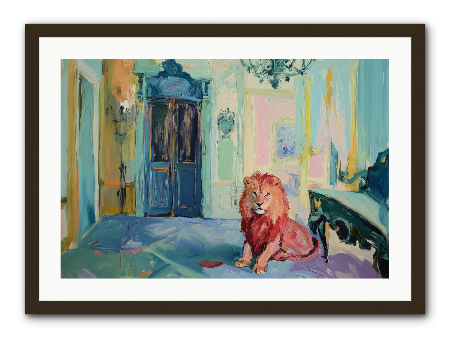 Drawing Room Monarch -- Framed Print - Black 30x20