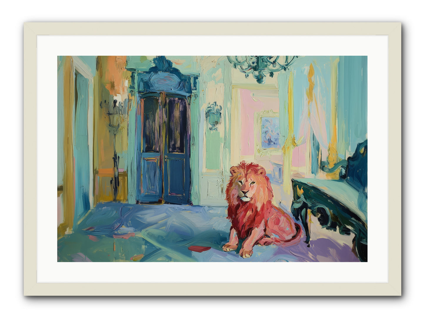 Drawing Room Monarch -- Framed Print - White 30x20