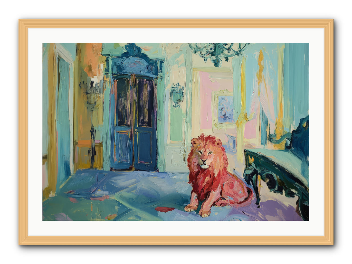 Drawing Room Monarch -- Framed Print - Natural 36x24