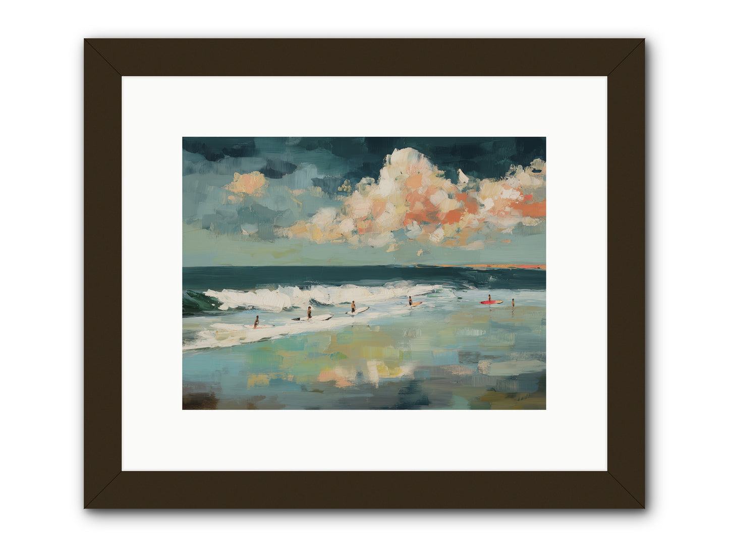 Dream State Surfing -- Framed Print - Black 12x9