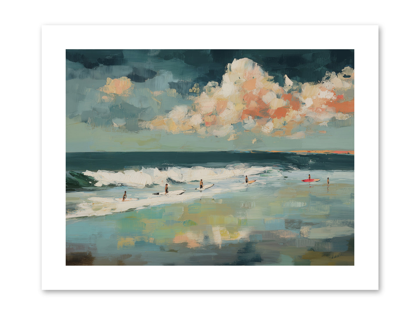 Dream State Surfing -- Loose Canvas Print 12x9