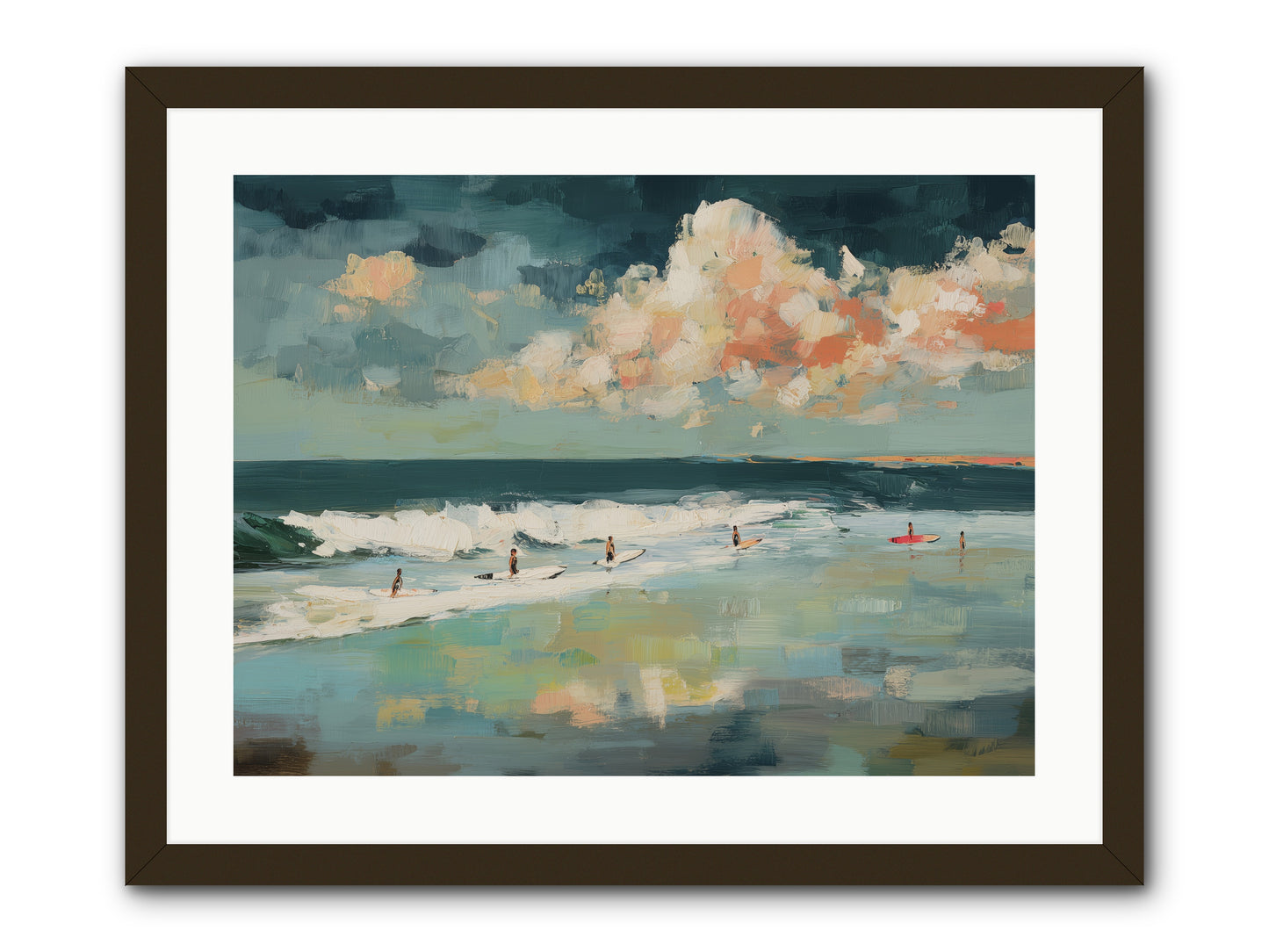 Dream State Surfing -- Framed Print - Black 24x18