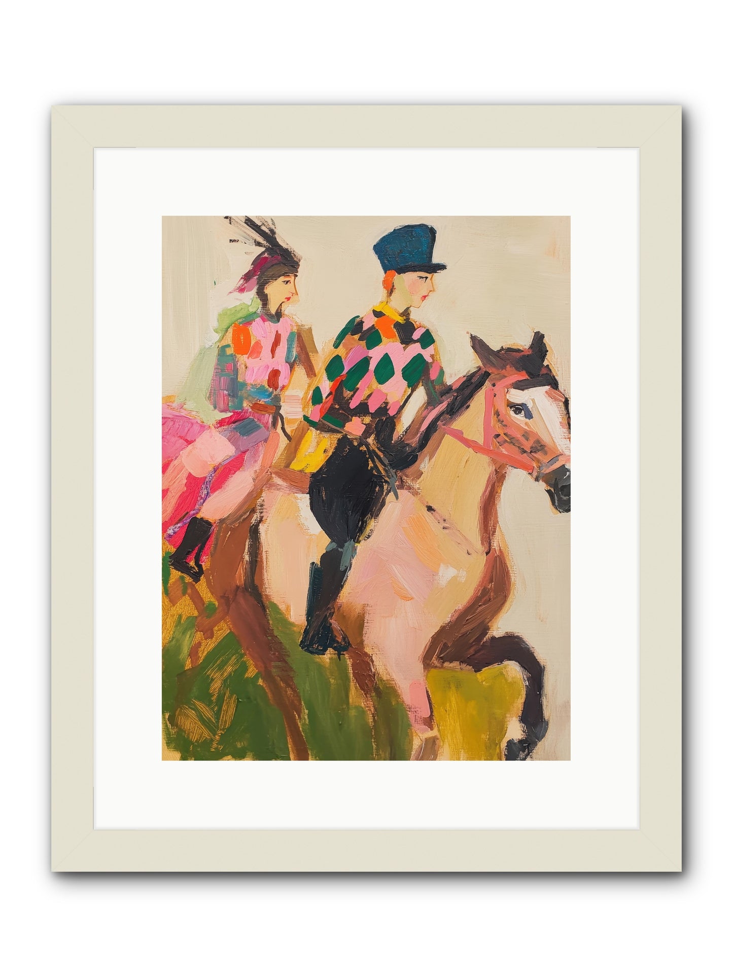 Dreamer's Canter No.1 -- Framed Print - White 12x16