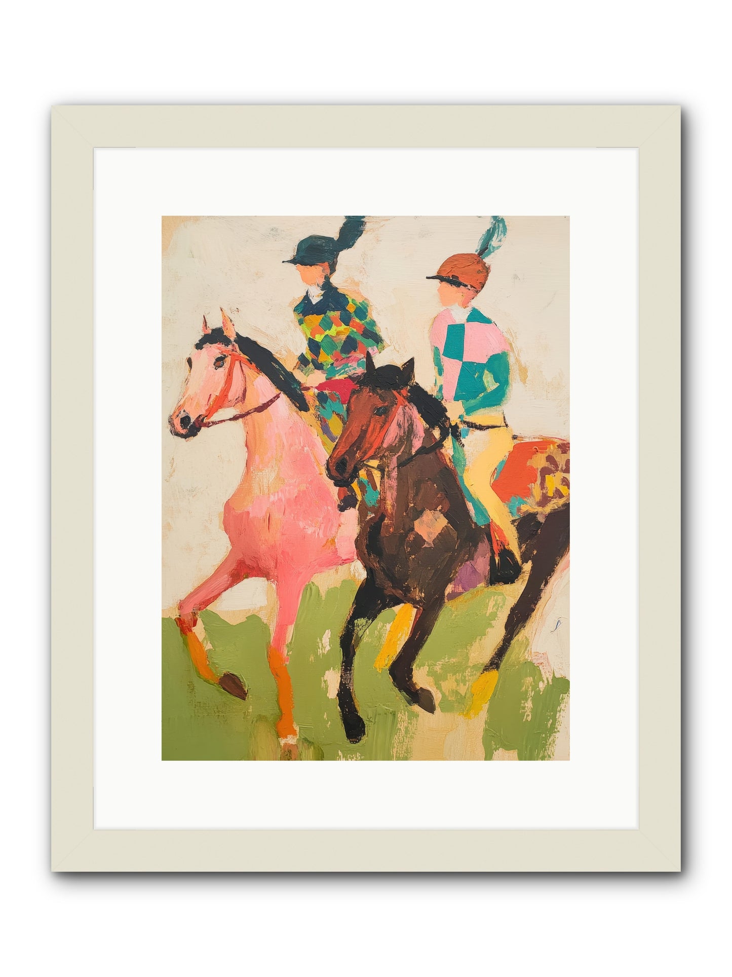 Dreamer's Canter No.2 -- Framed Print - White 12x16