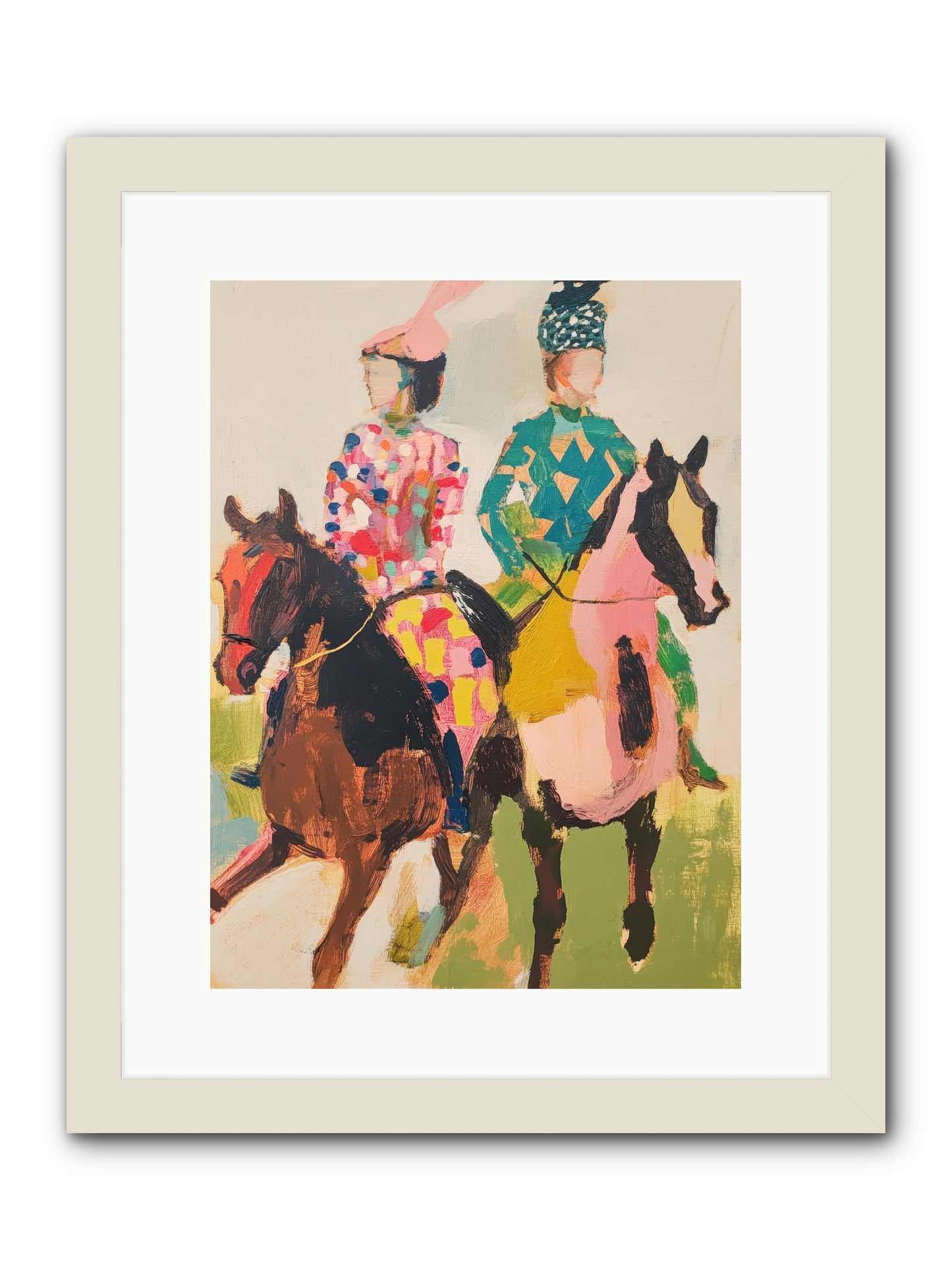 Dreamer's Canter No.3 -- Framed Print - White 12x16