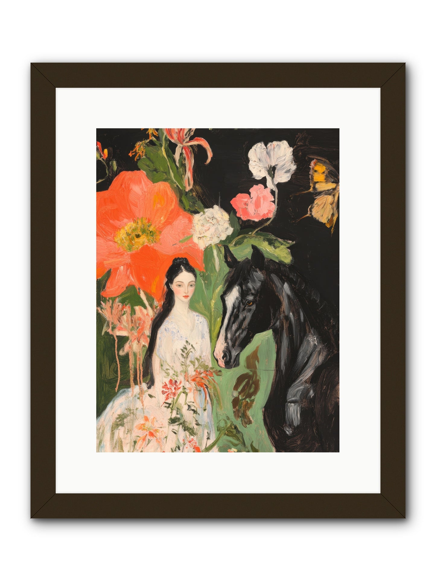 Dreamland Steed -- Framed Print - Black 12x16