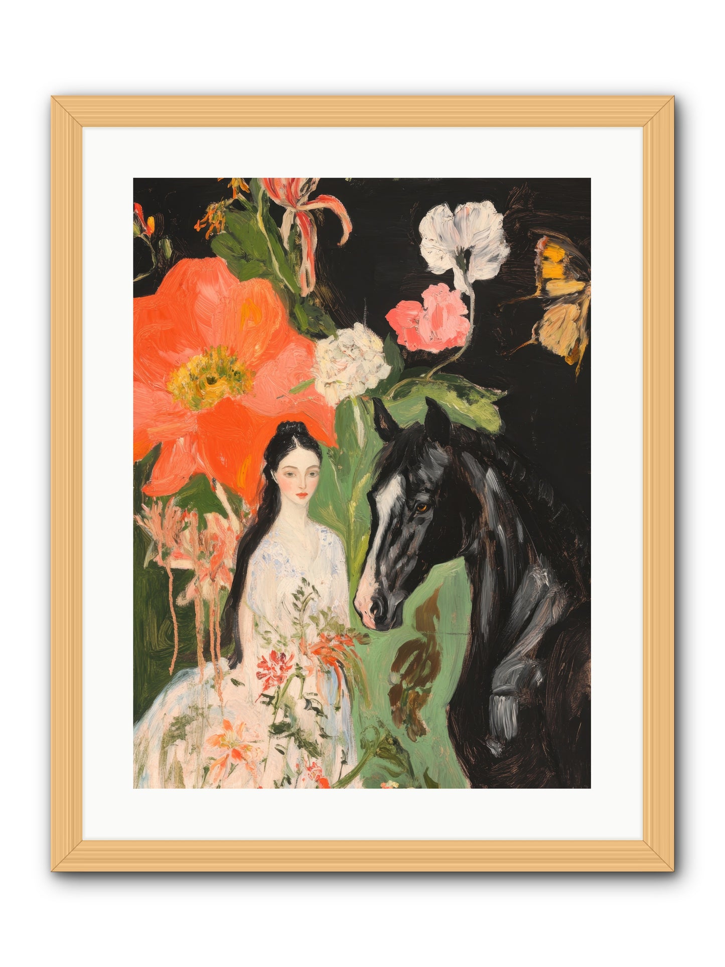Dreamland Steed -- Framed Print - Natural 18x24