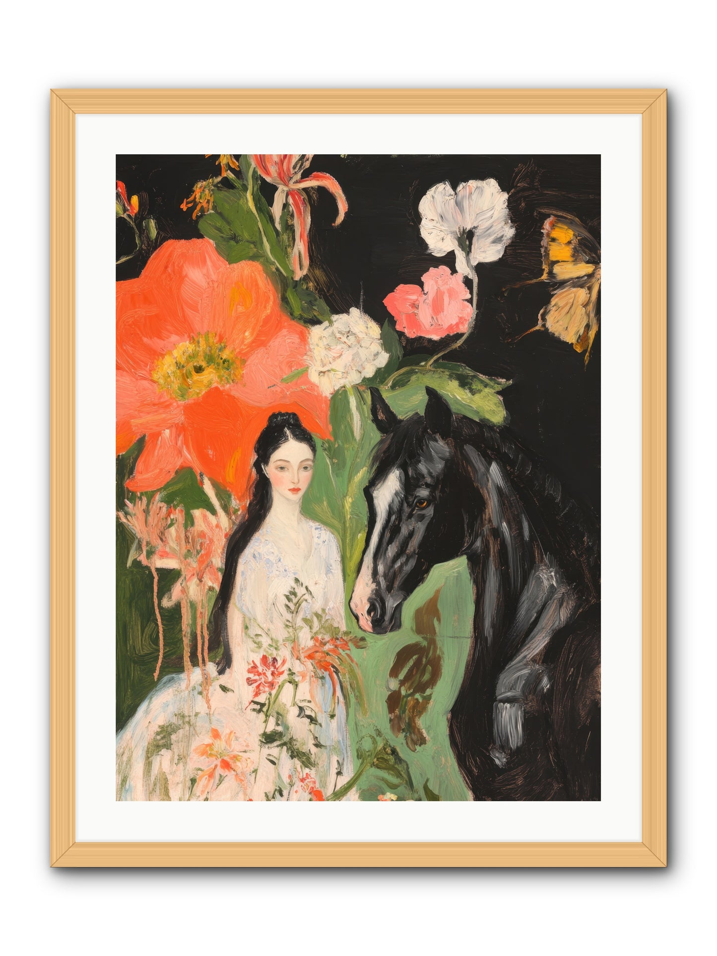 Dreamland Steed -- Framed Print - Natural 24x32