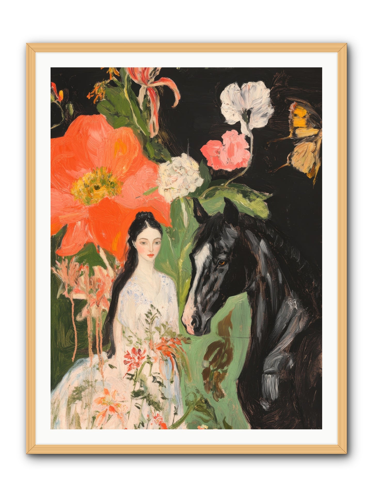 Dreamland Steed -- Framed Print - Natural 36x48