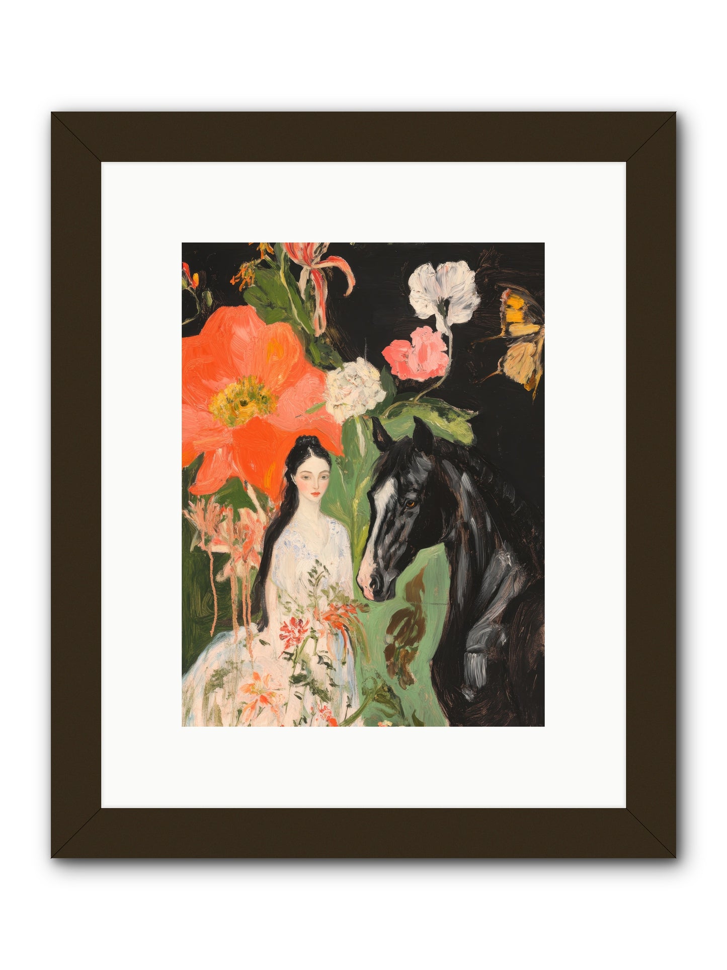 Dreamland Steed -- Framed Print - Black 9x12