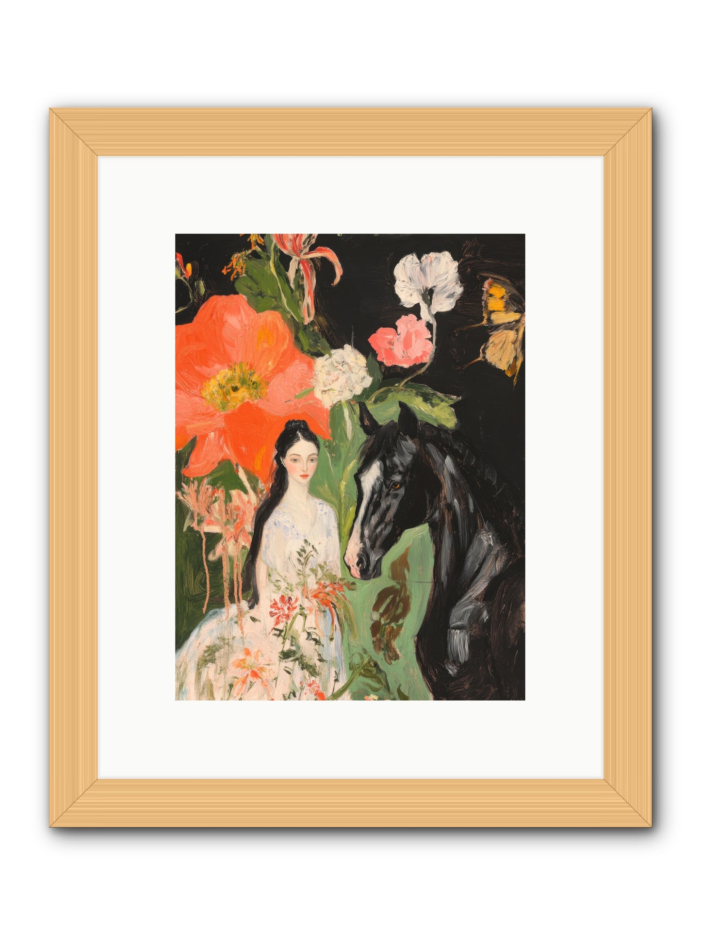 Dreamland Steed -- Framed Print - Natural 9x12