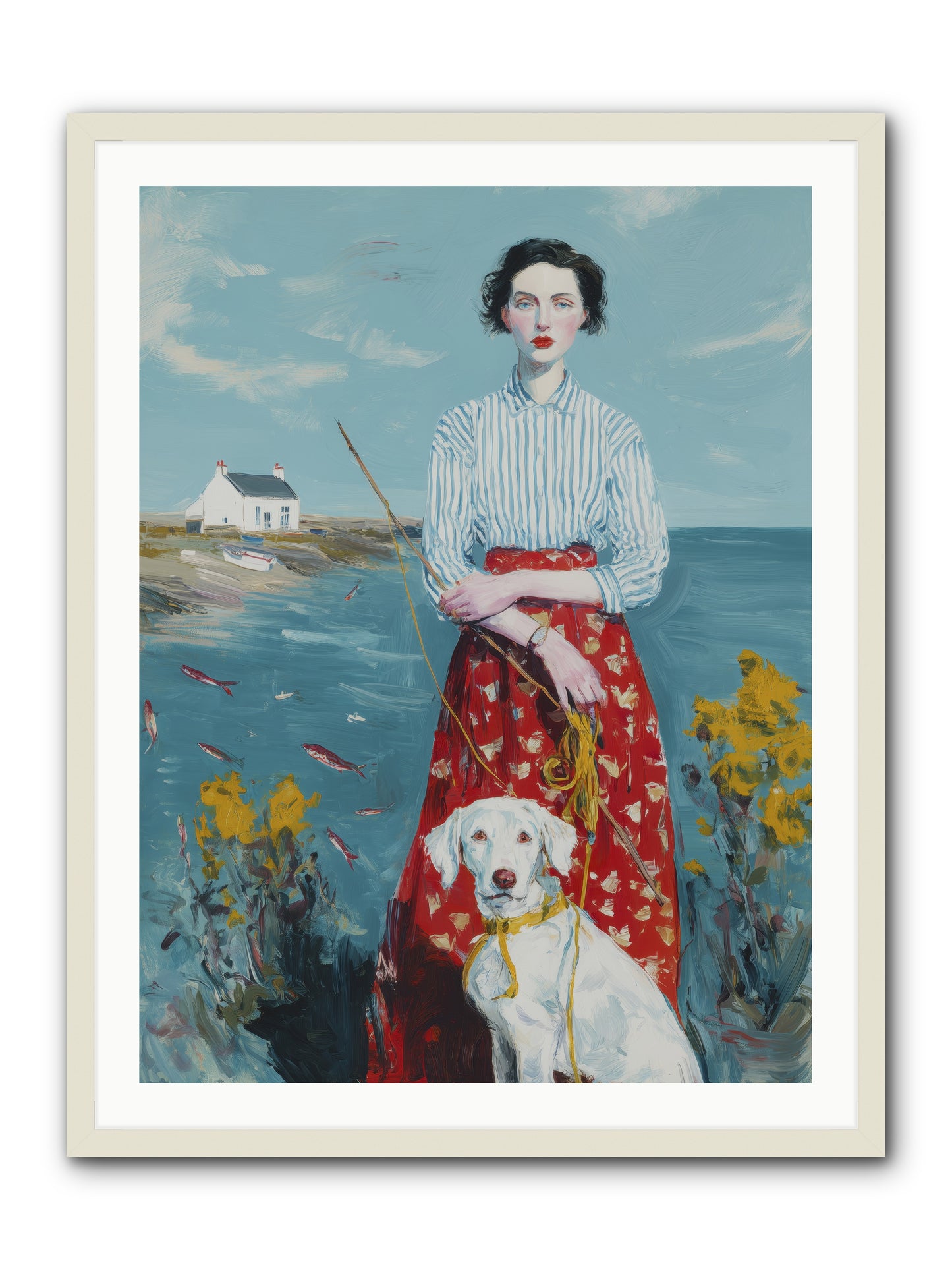 Dreams on Hold -- Framed Print - White 30x40