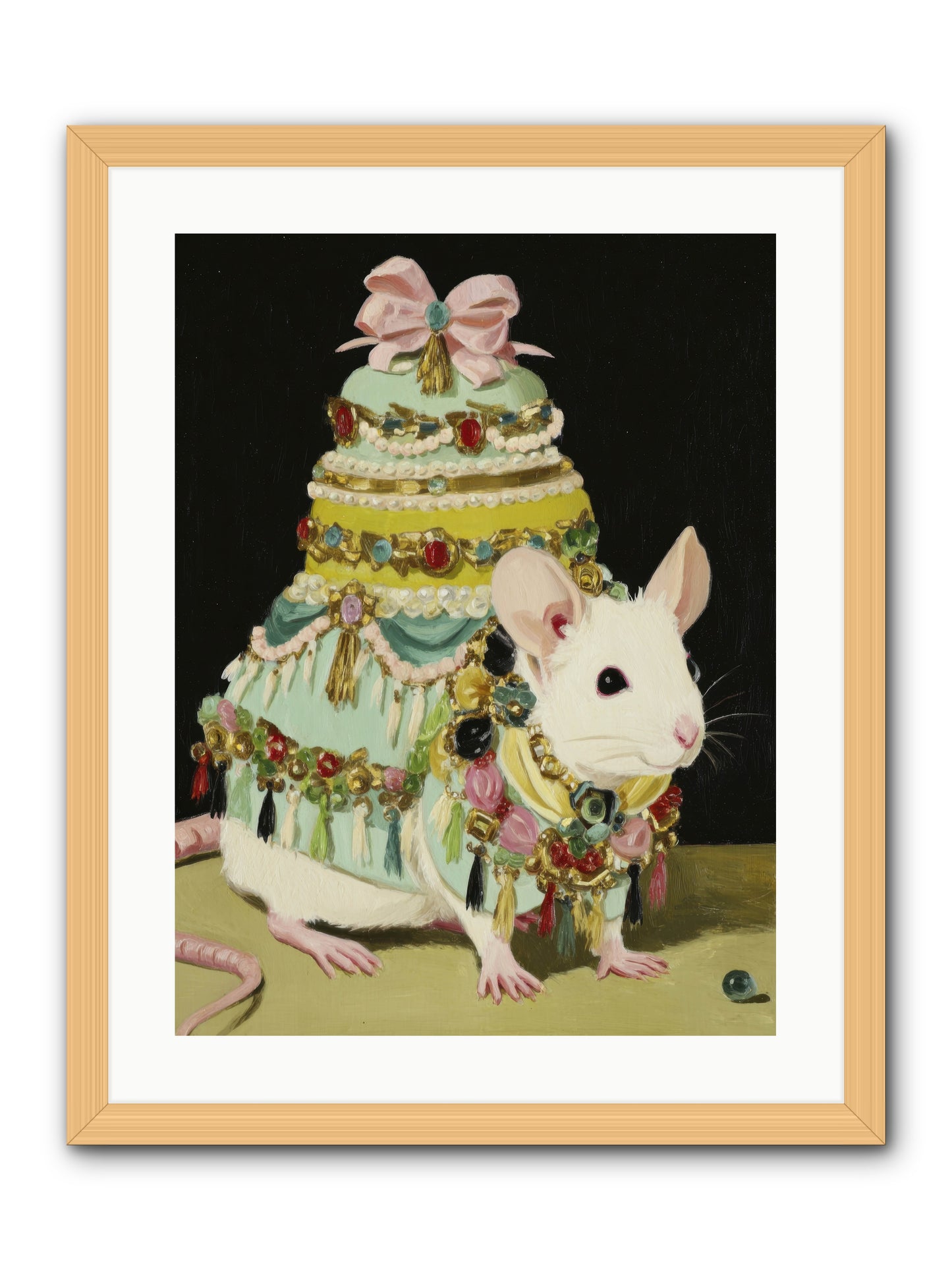 Dressed in Moonbeams -- Framed Print - Natural 18x24
