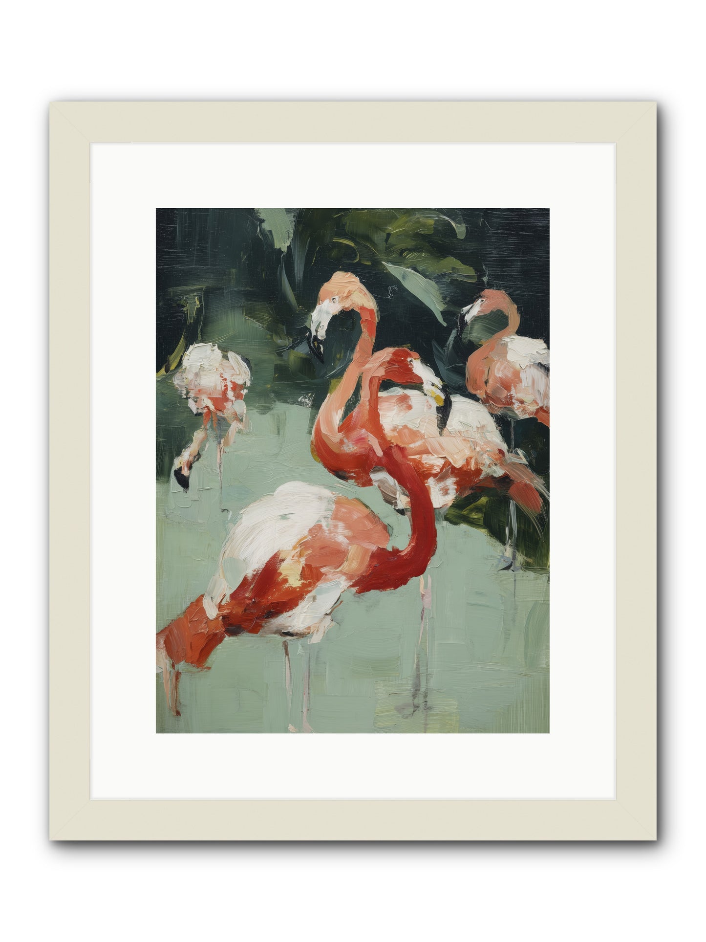 Dressed in Silk -- Framed Print - White 12x16