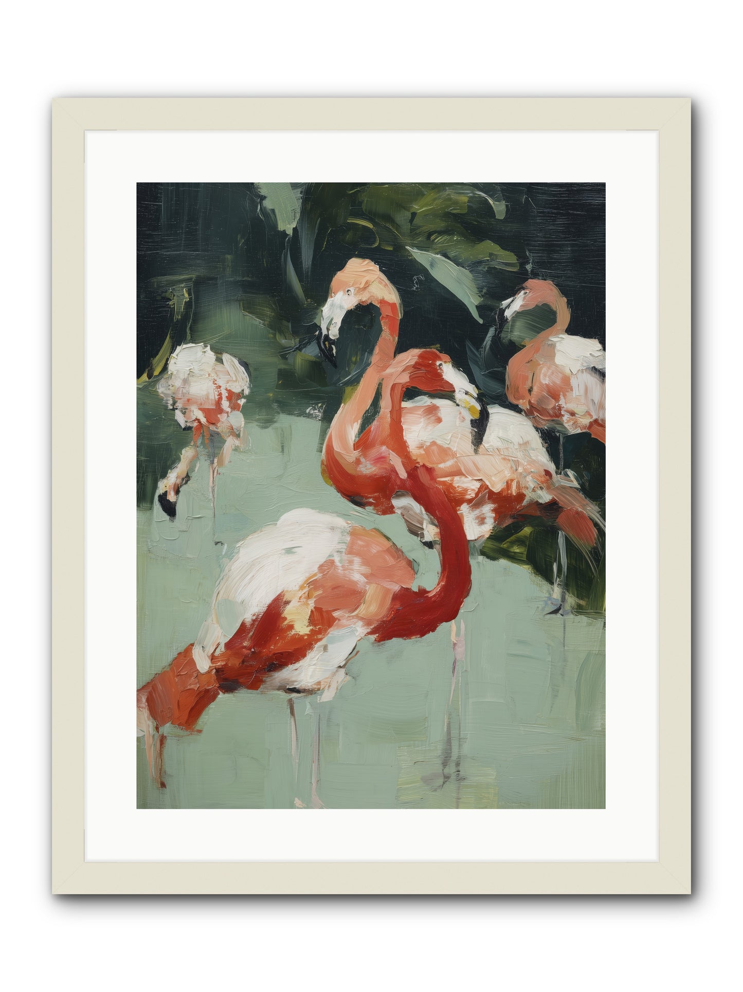 Dressed in Silk -- Framed Print - White 18x24