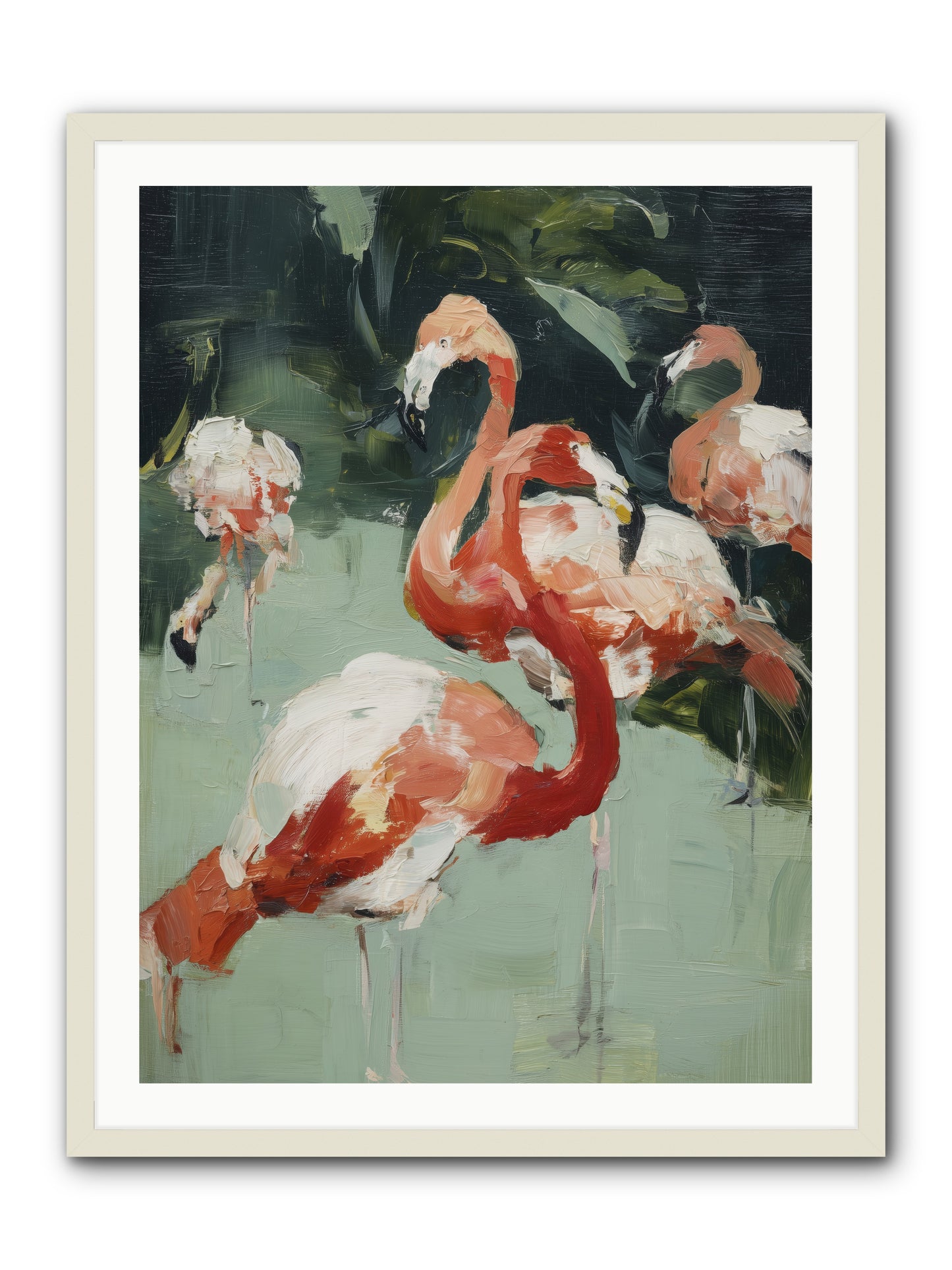 Dressed in Silk -- Framed Print - White 30x40
