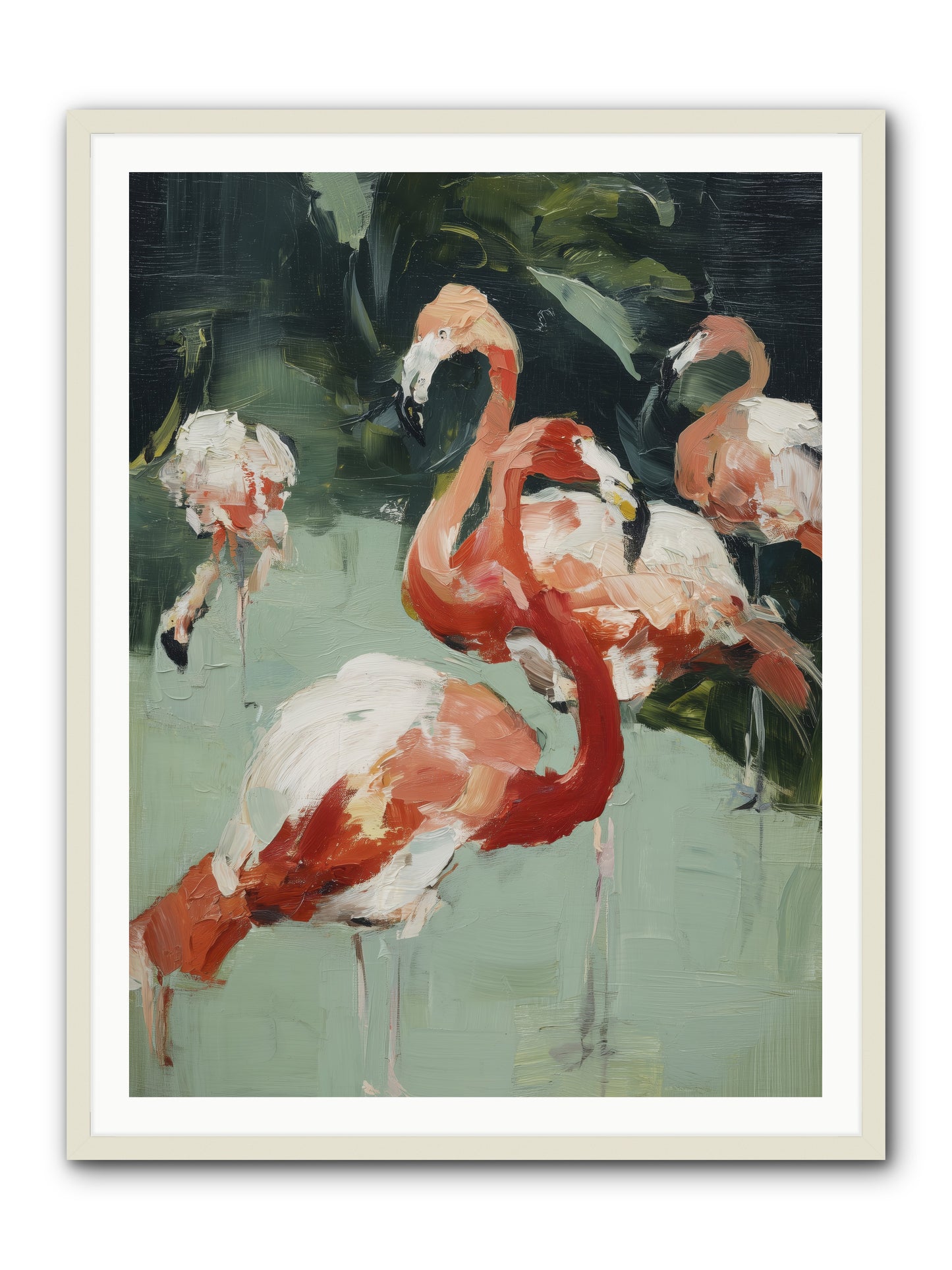 Dressed in Silk -- Framed Print - White 36x48