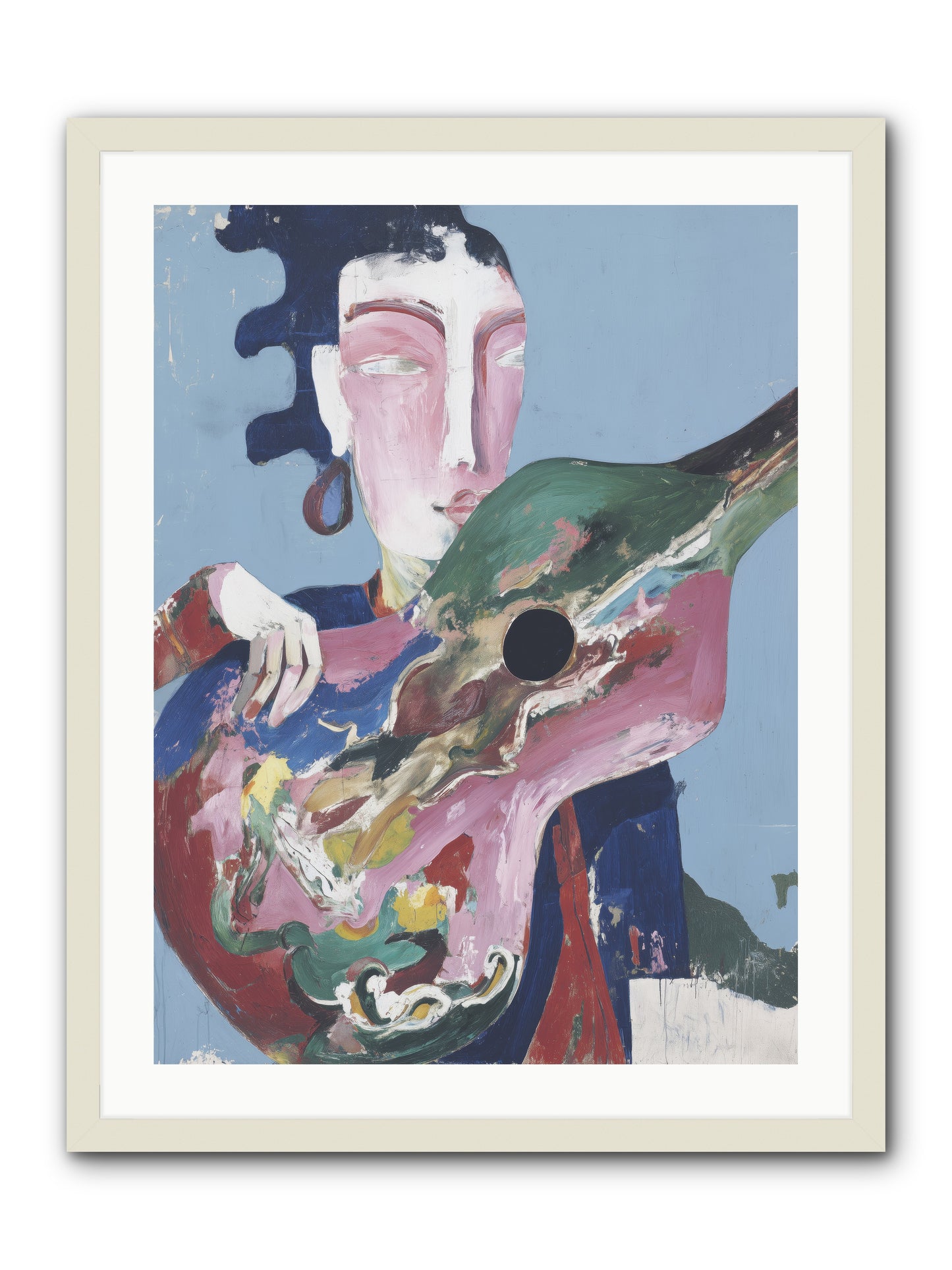 Drift Beneath Stars -- Framed Print - White 24x32