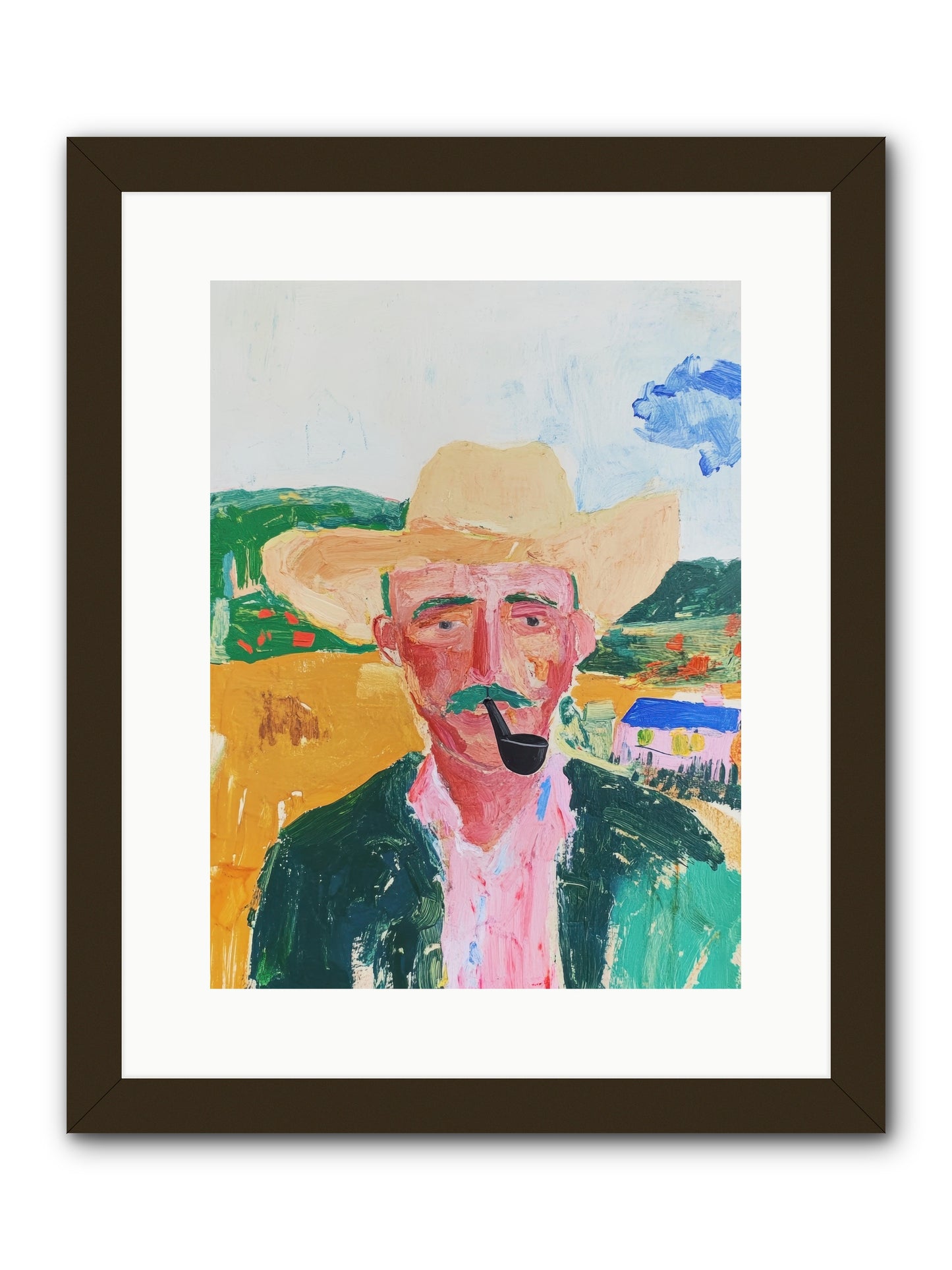 Drifting Smoke -- Framed Print - Black 12x16