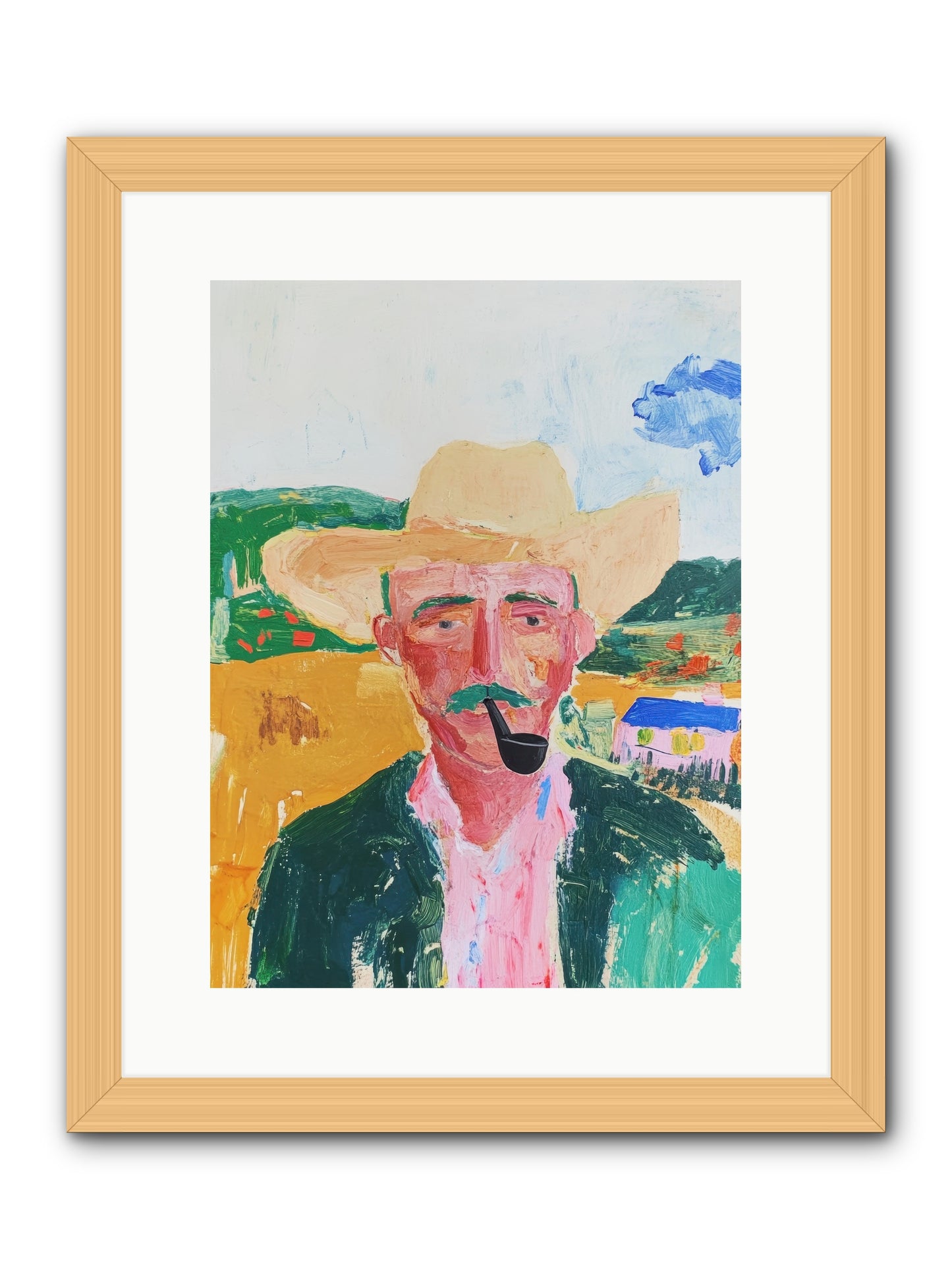 Drifting Smoke -- Framed Print - Natural 12x16