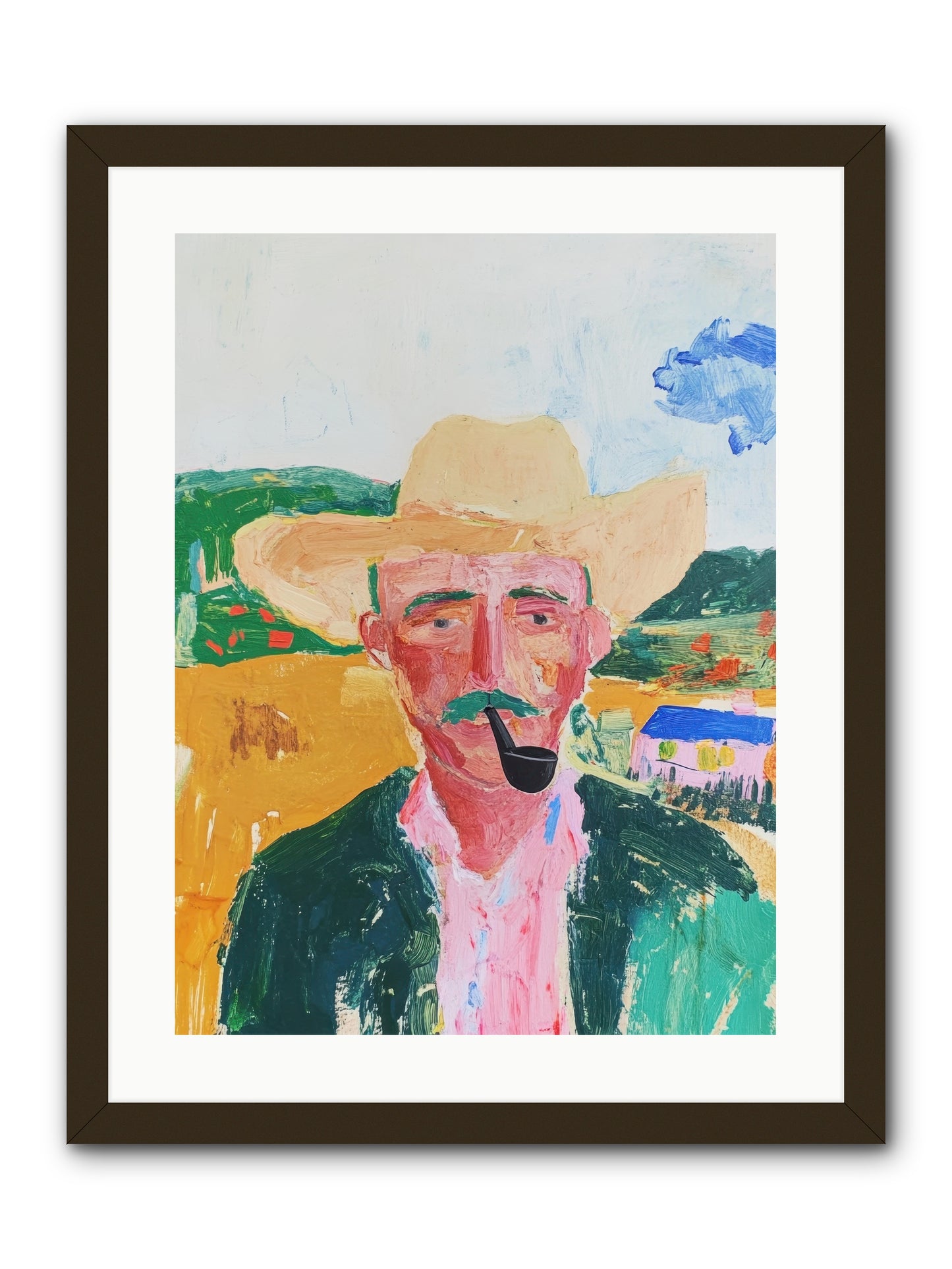 Drifting Smoke -- Framed Print - Black 18x24