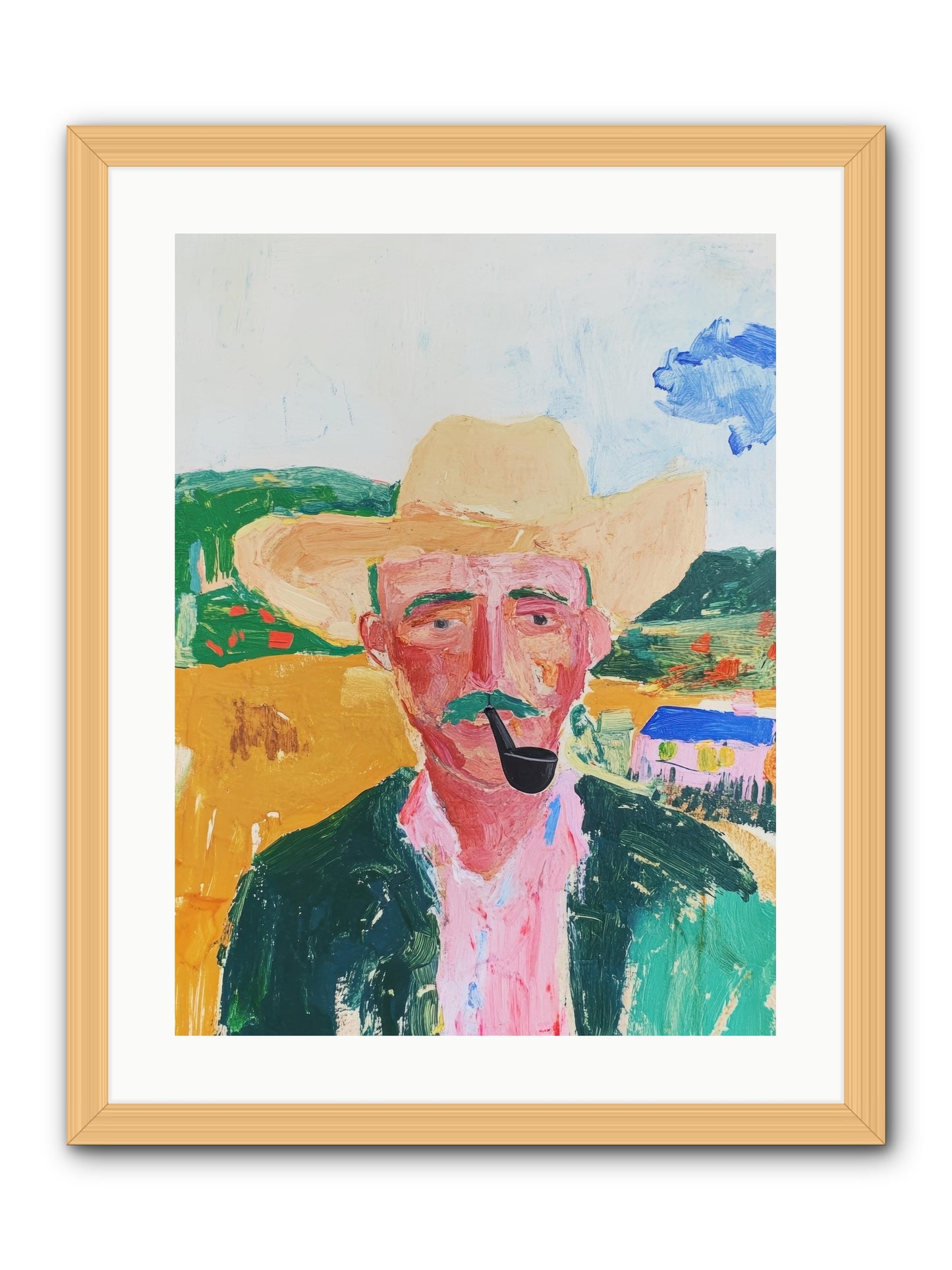 Drifting Smoke -- Framed Print - Natural 18x24