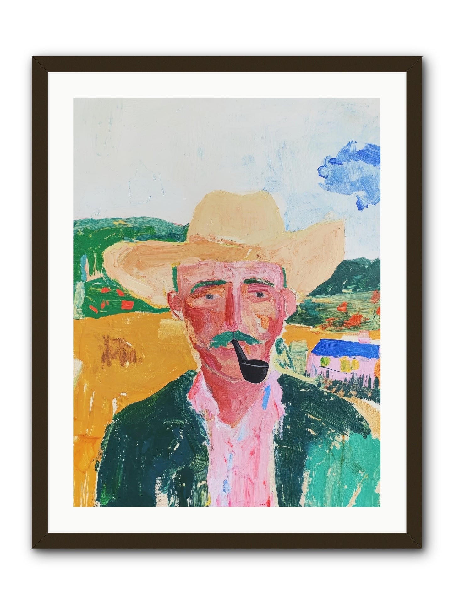 Drifting Smoke -- Framed Print - Black 24x32